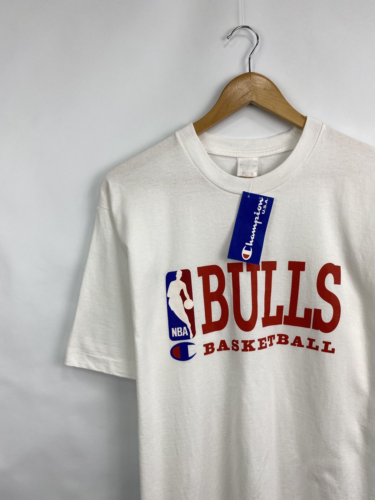 Champion 🇺🇸 Vintage 90s Chicago Bulls Champion Rare Retro T-Shirt Size US L / EU 52-54 / 3 - 2 Thumbnail