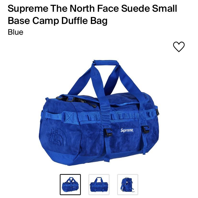 Supreme Supreme The North Face Suede Small Base Camp Duffle Bag