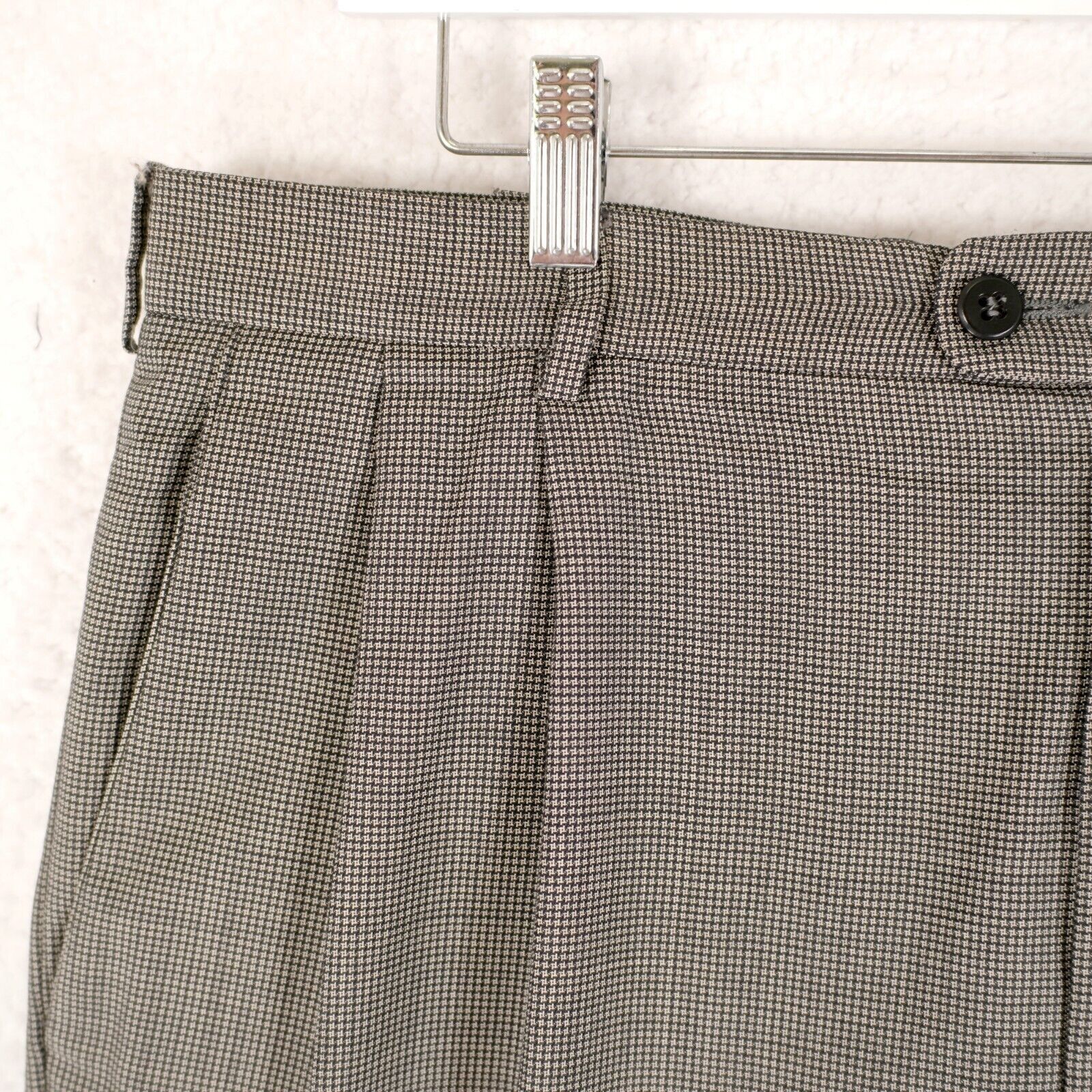 Zanella DAMAGED Zanella Nordstrom Bennett Wool Star Check Gray Dress Size 36R - 3 Thumbnail