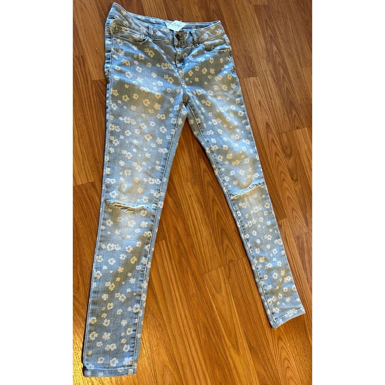 Free People Free People Blue Floral Jeans - Girls Size W25 Size 25" / US 0 / IT 36 - 3 Thumbnail