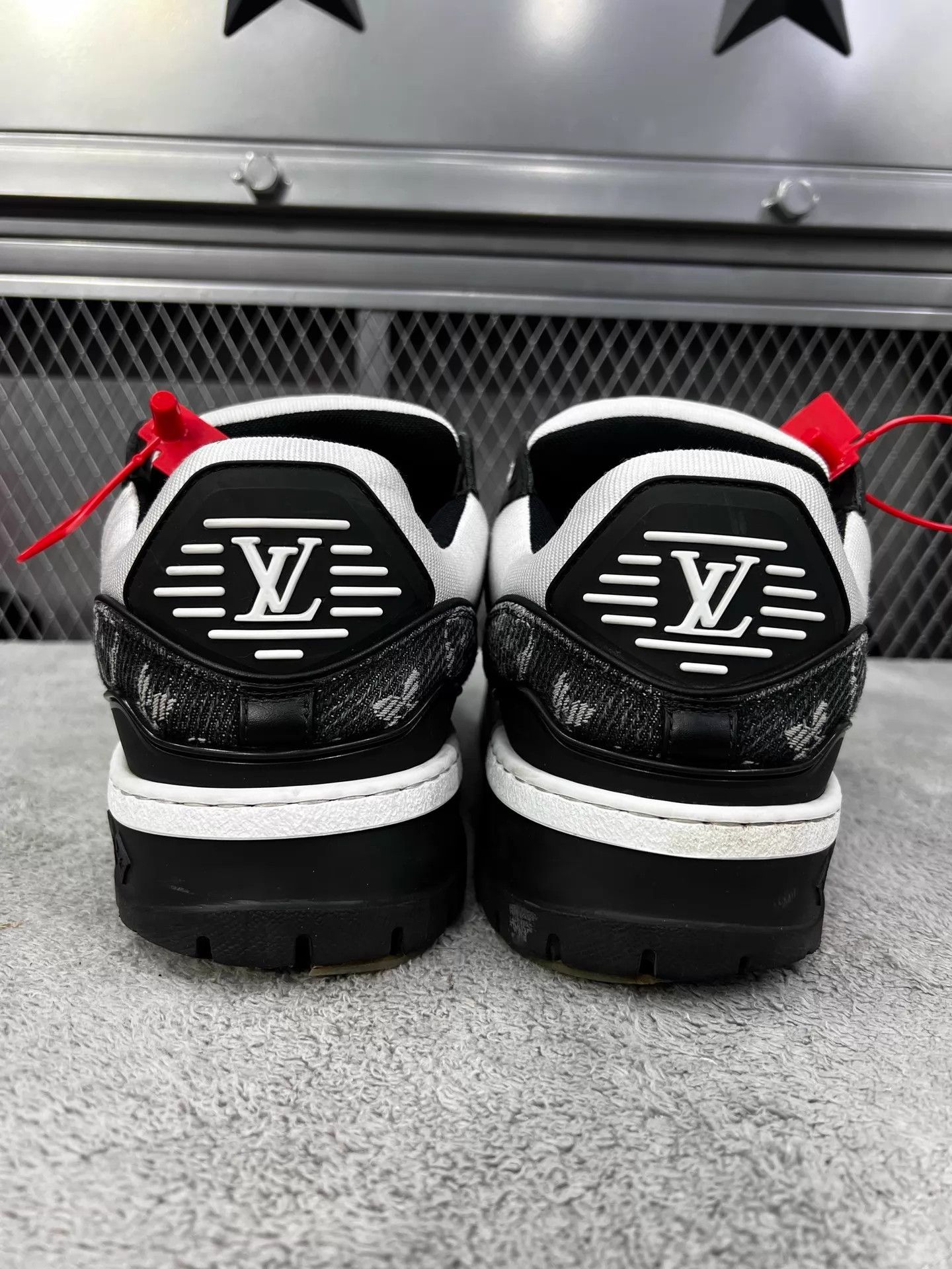 Louis Vuitton LOUIS VUITTON Trainer Maxi black white denim 41.5 Size US 8.5 / EU 41-42 - 7 Thumbnail
