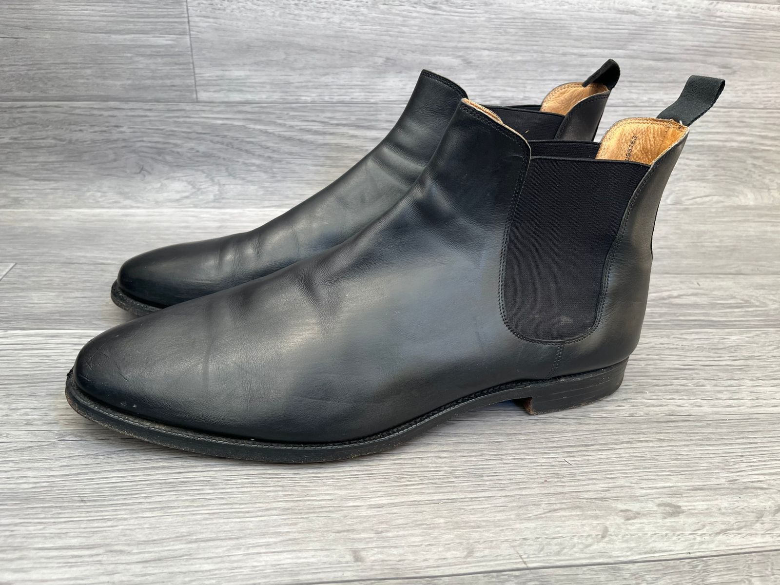 Crockett & Jones Crockett & Jones Black Leather Chelsea Boots Sz US 13.5 Size US 13 / EU 46 - 2 Thumbnail