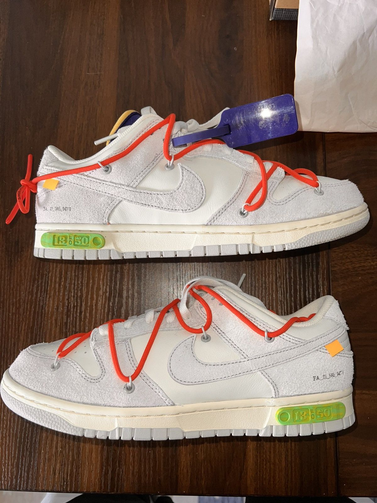Nike × Off-White Nike Dunk Low / Off White lot #13 Size US 10.5 / EU 43-44 - 1 Thumbnail