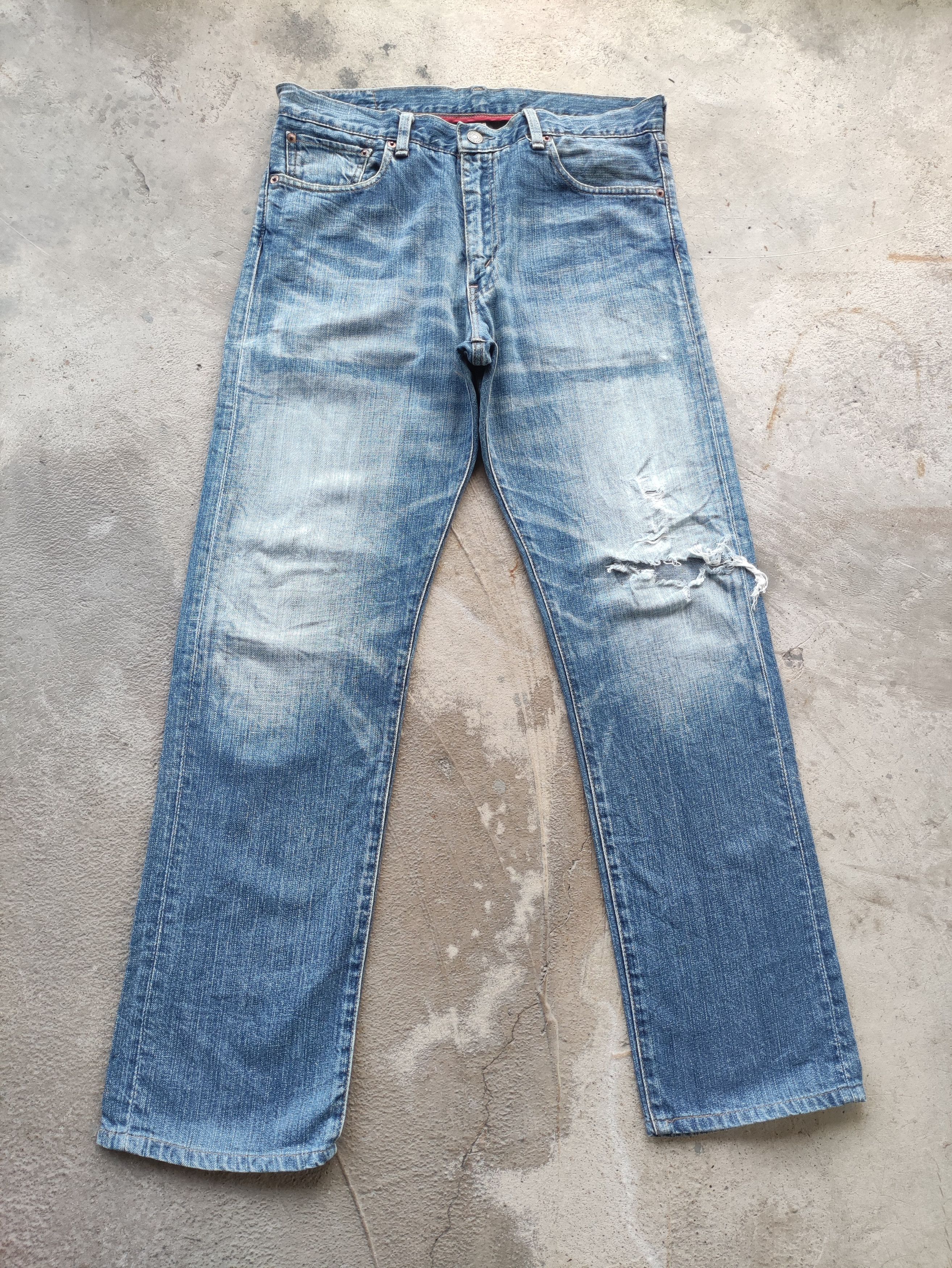 Levi's Vintage Levis 505 Japan Jean Distressed Faded Denim Size US 34 / EU 50 - 1 Thumbnail