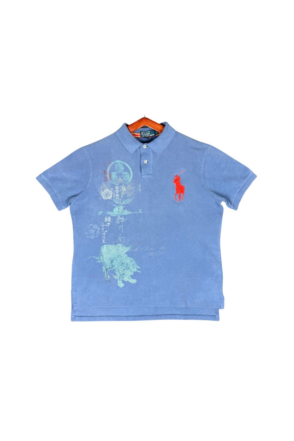 Polo Ralph Lauren Asian Graphic Big Pony Polo Shirt Vintage