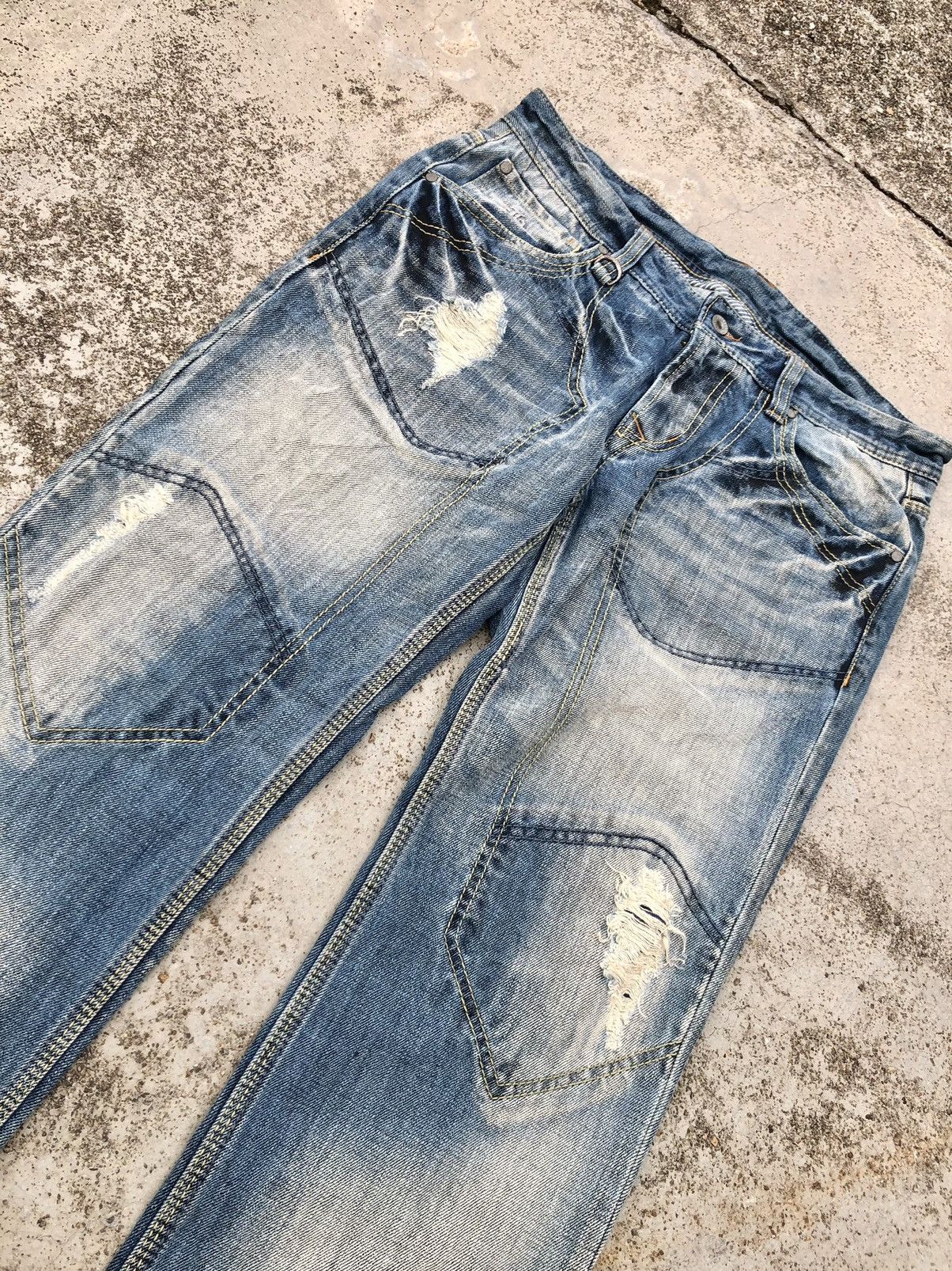 HIDEAWAYS × Nicole Club FLARED⚡️⚡️NICOLE HIDEAWAYS WASHED BLUE DENIM Size US 32 / EU 48 - 4 Thumbnail