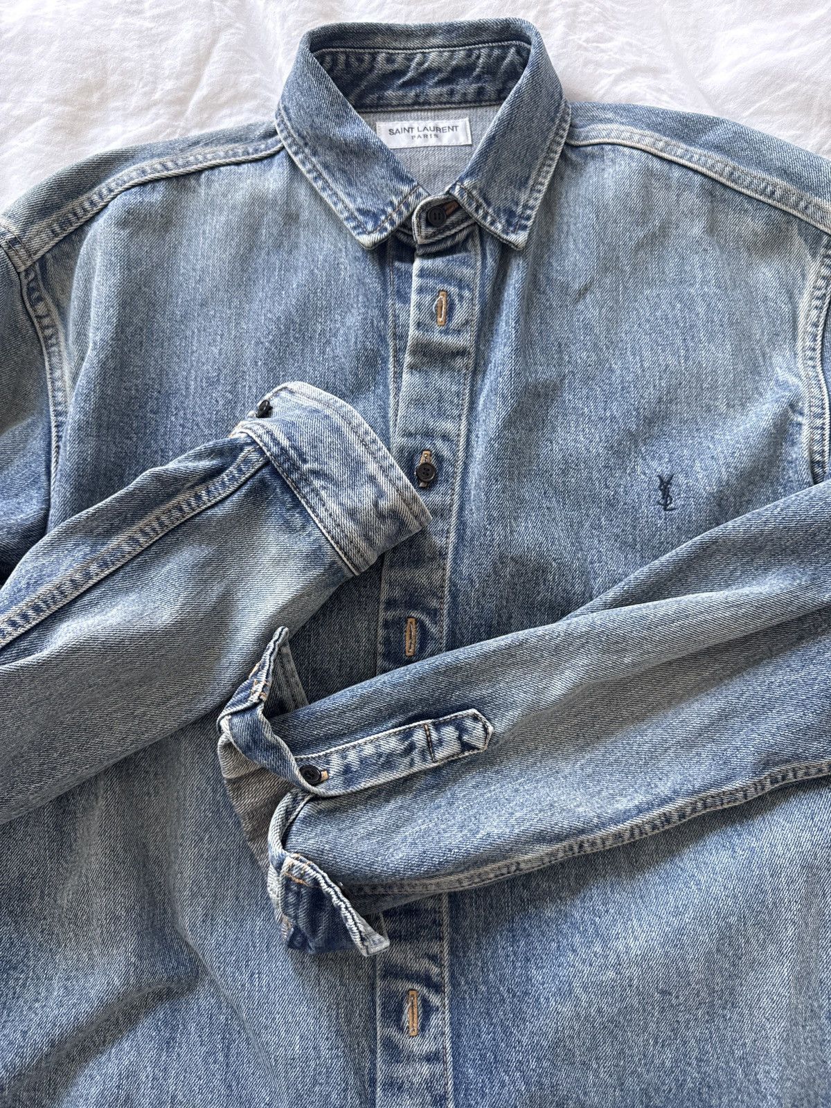 Saint Laurent Paris Saint Laurent Paris Blue Denim Size US L / EU 52-54 / 3 - 1 Thumbnail