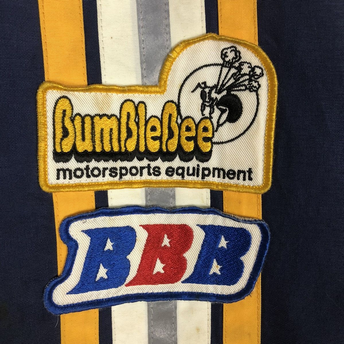 Japanese Brand 📌VINTAGE BOMBER BIKER JACKET BUMBLEBEE RACING CLUB USA Size US L / EU 52-54 / 3 - 19 Thumbnail