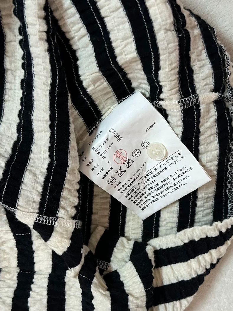 Comme des Garcons Comme des Garcons Striped stitching crocheted short sleeve Size S / US 4 / IT 40 - 4 Thumbnail
