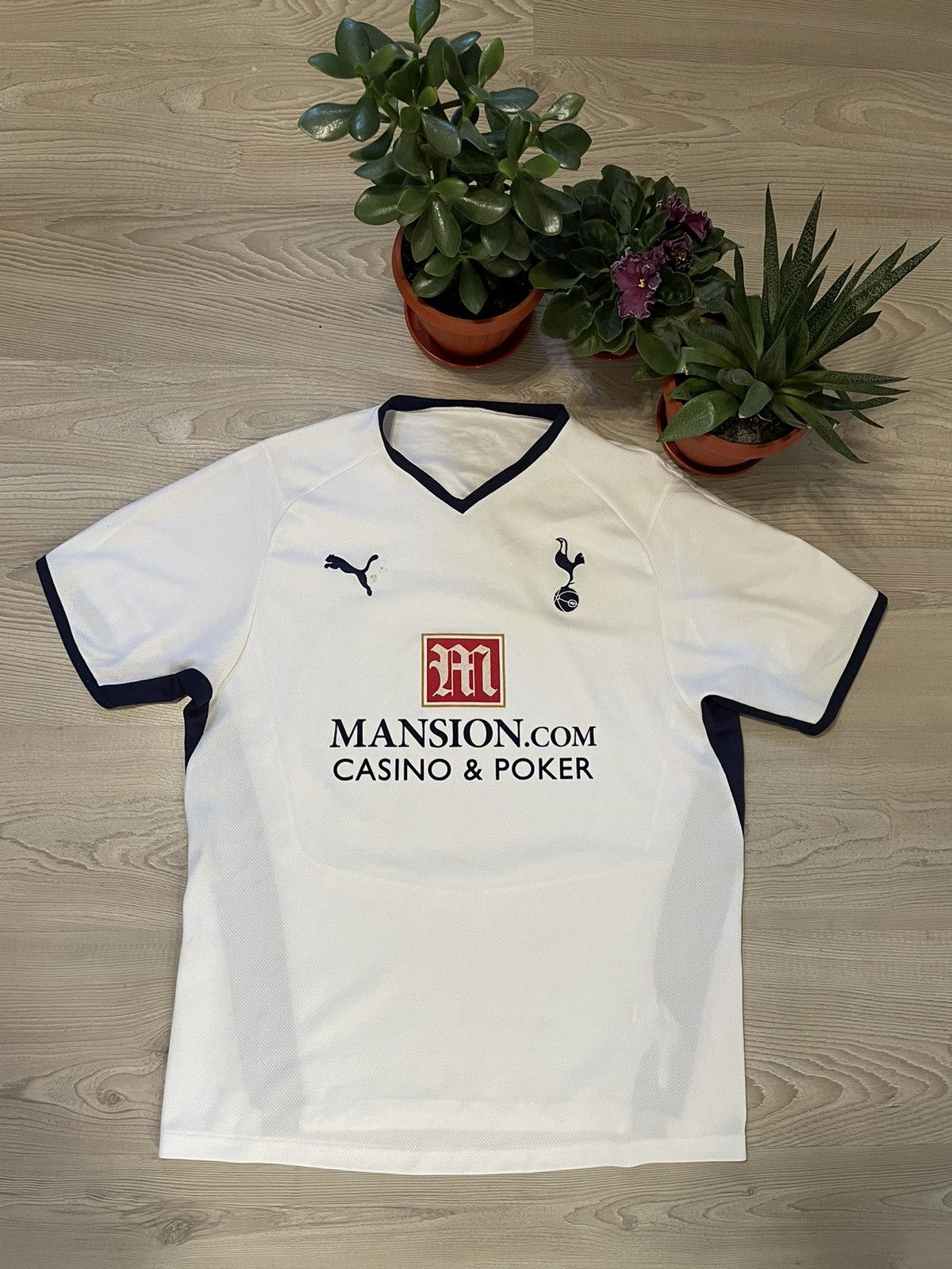 Pre-owned Puma X Soccer Jersey Puma Tottenham 2008/2009 Vintage Jersey Large In White