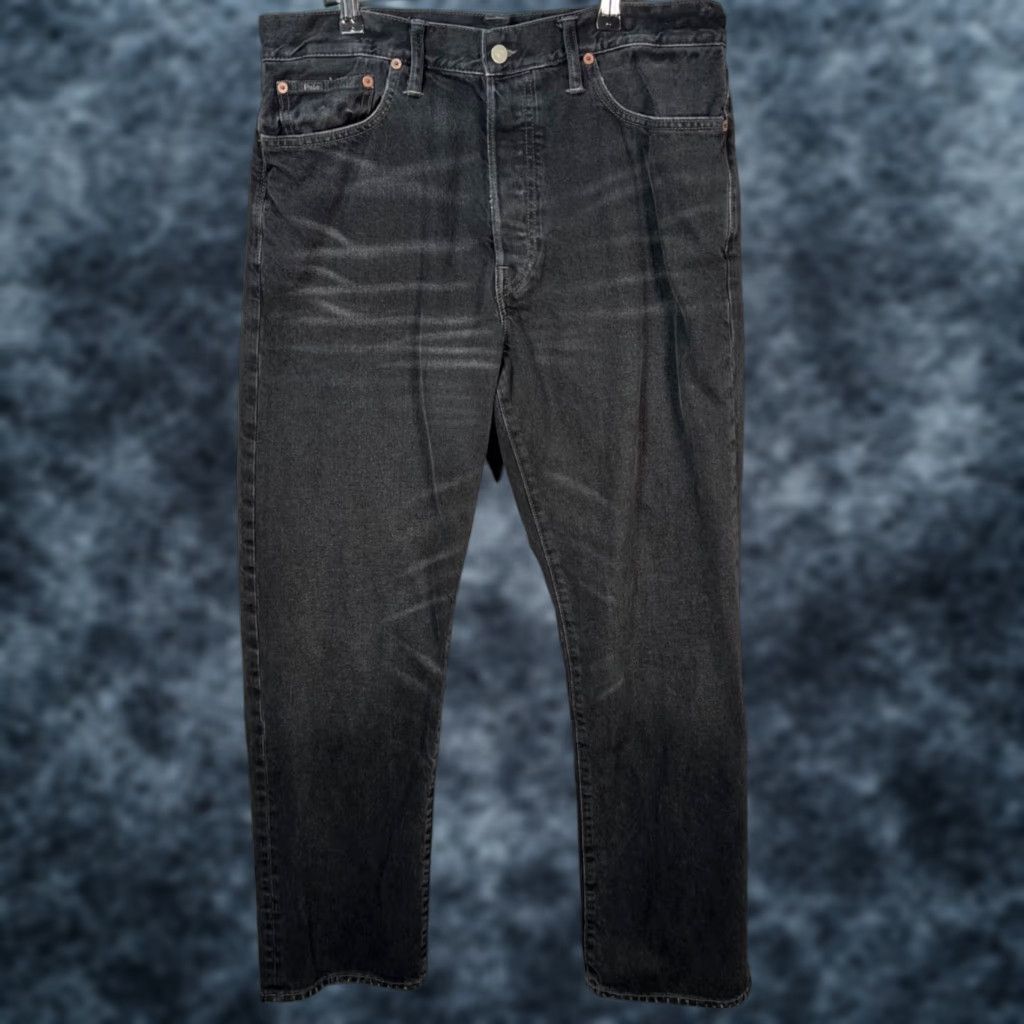 Polo Ralph Lauren Polo Ralph Lauren Mens Jeans 34x32 Black Denim Straight Cotton Jeans 5-Pocket Logo Vintage No Size US S / EU 44-46 / 1 - 1 Thumbnail
