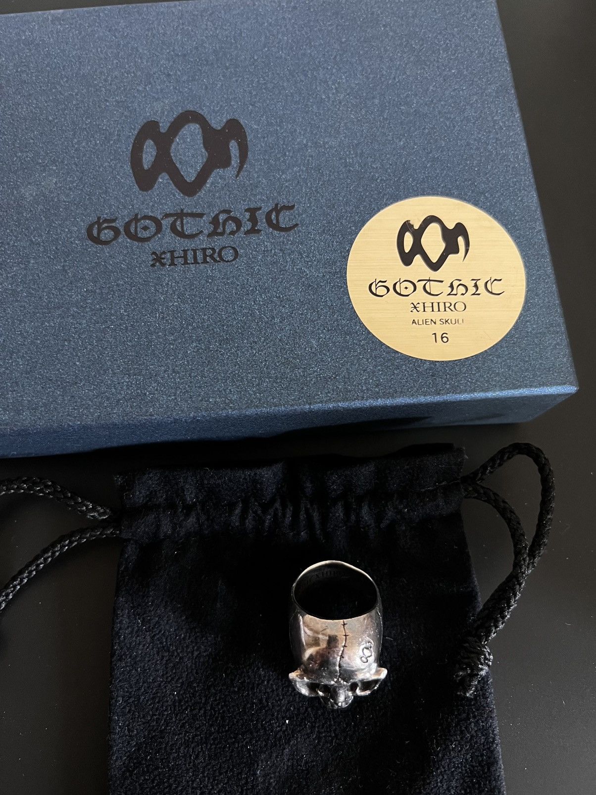 Yohji Yamamoto Gothic Yohji Yamamoto Alien Skull Ring JP16 Size ONE SIZE - 7 Thumbnail
