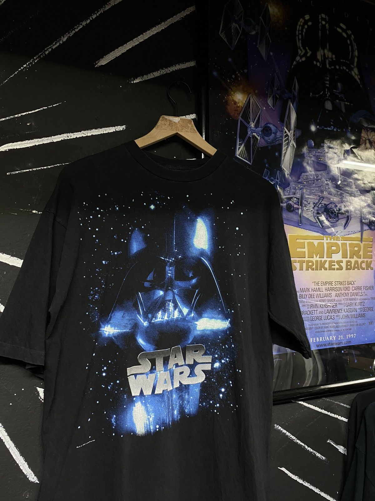 Star Wars × Vintage 90’s Vintage Star Wars Darth Vader Tee Shirt Large Size US L / EU 52-54 / 3 - 7 Thumbnail