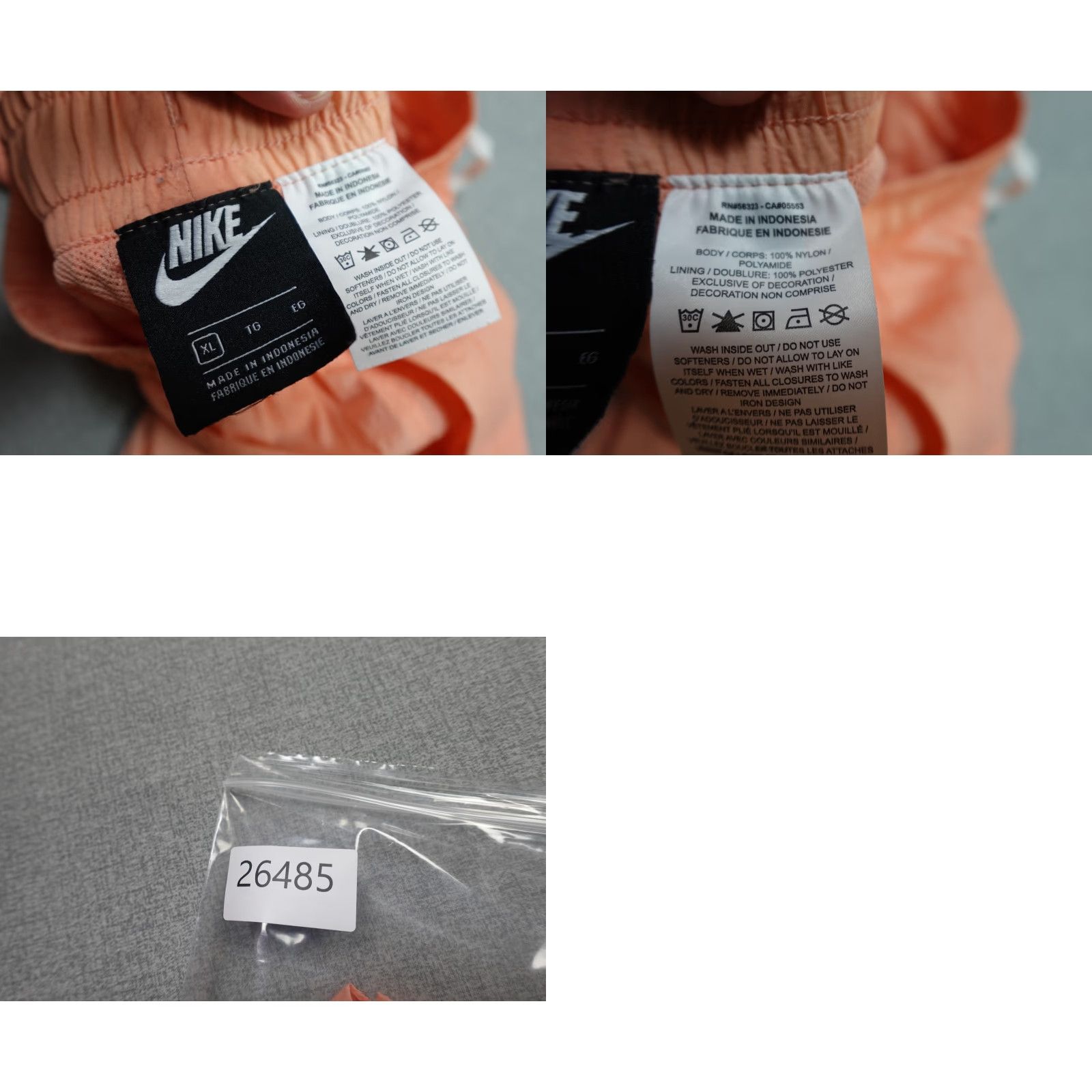 Nike Nike Shorts Mens XL Orange Nylon Drawstring Pockets Lightweight Athletic Swishy Size US 36 / EU 52 - 8 Thumbnail
