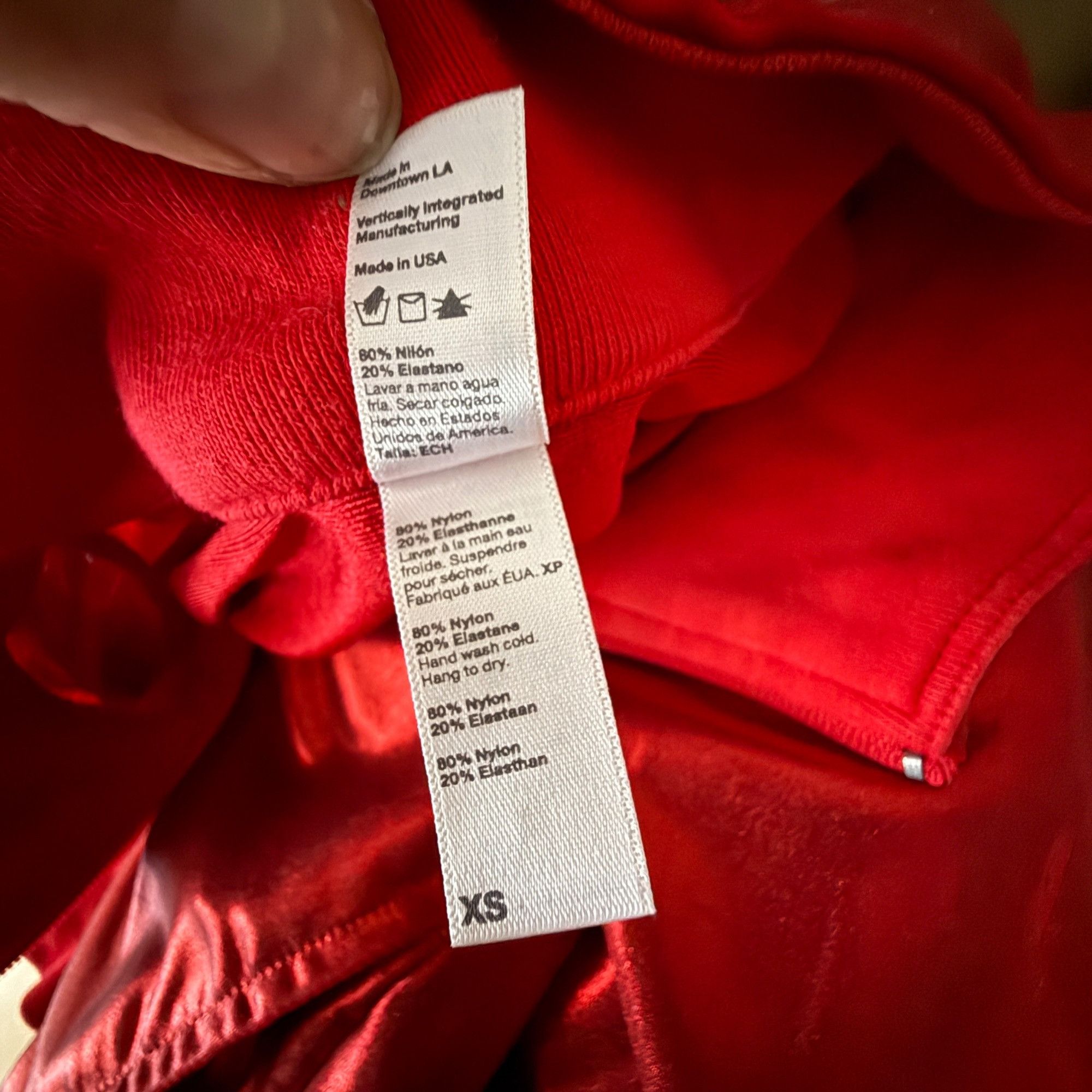 American Apparel American Apparel Vintage XS Red Shiny Zip-Up Jacket Womens N Size XS / US 0-2 / IT 36-38 - 4 Thumbnail