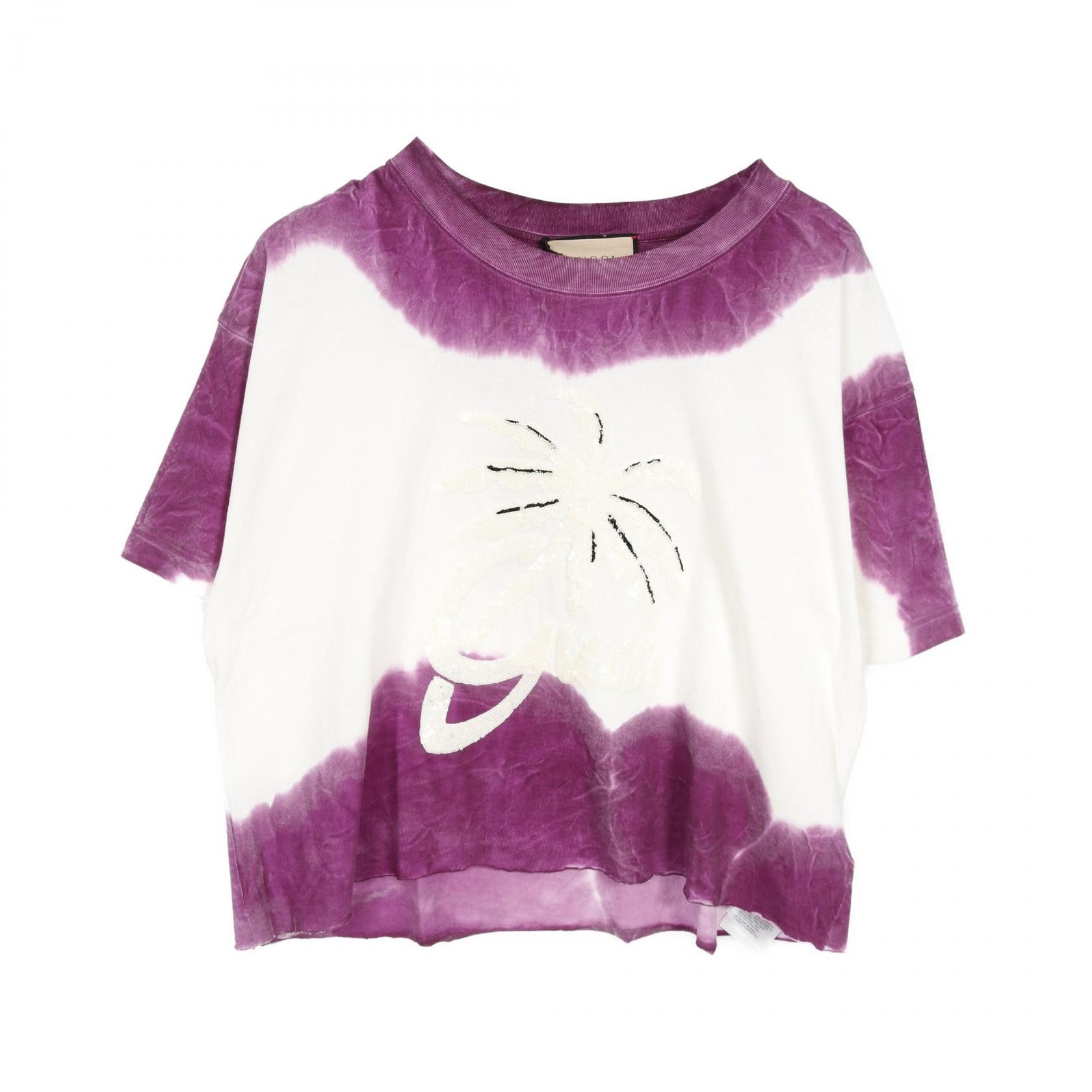 Gucci Gucci Gucci Sequin Logo Cotton Top Cotton Tops 701898 DUTY FREE for USA Size ONE SIZE - 1 Thumbnail