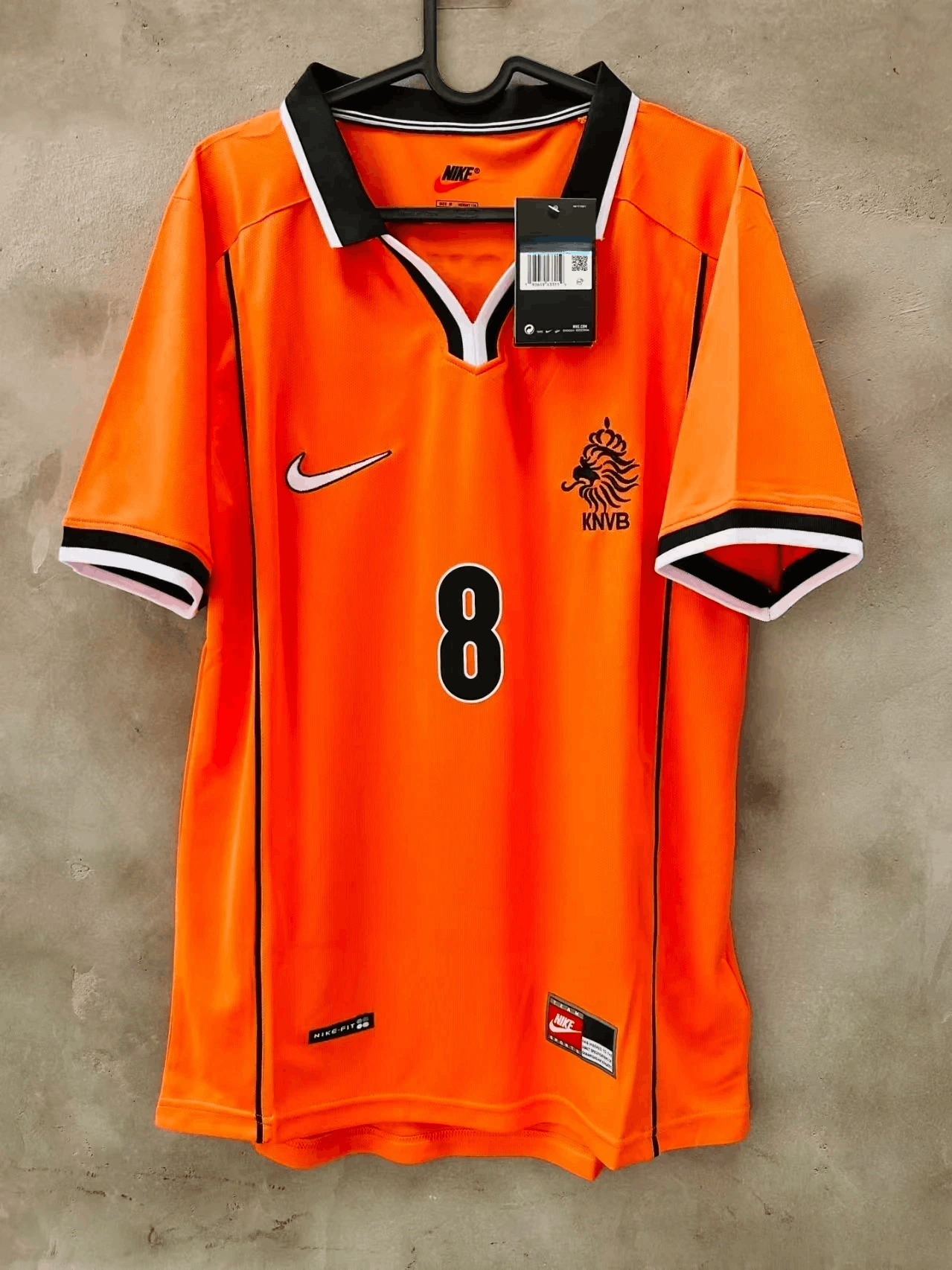 1998 Netherlands #8 Dennis Bergkamp Jersey