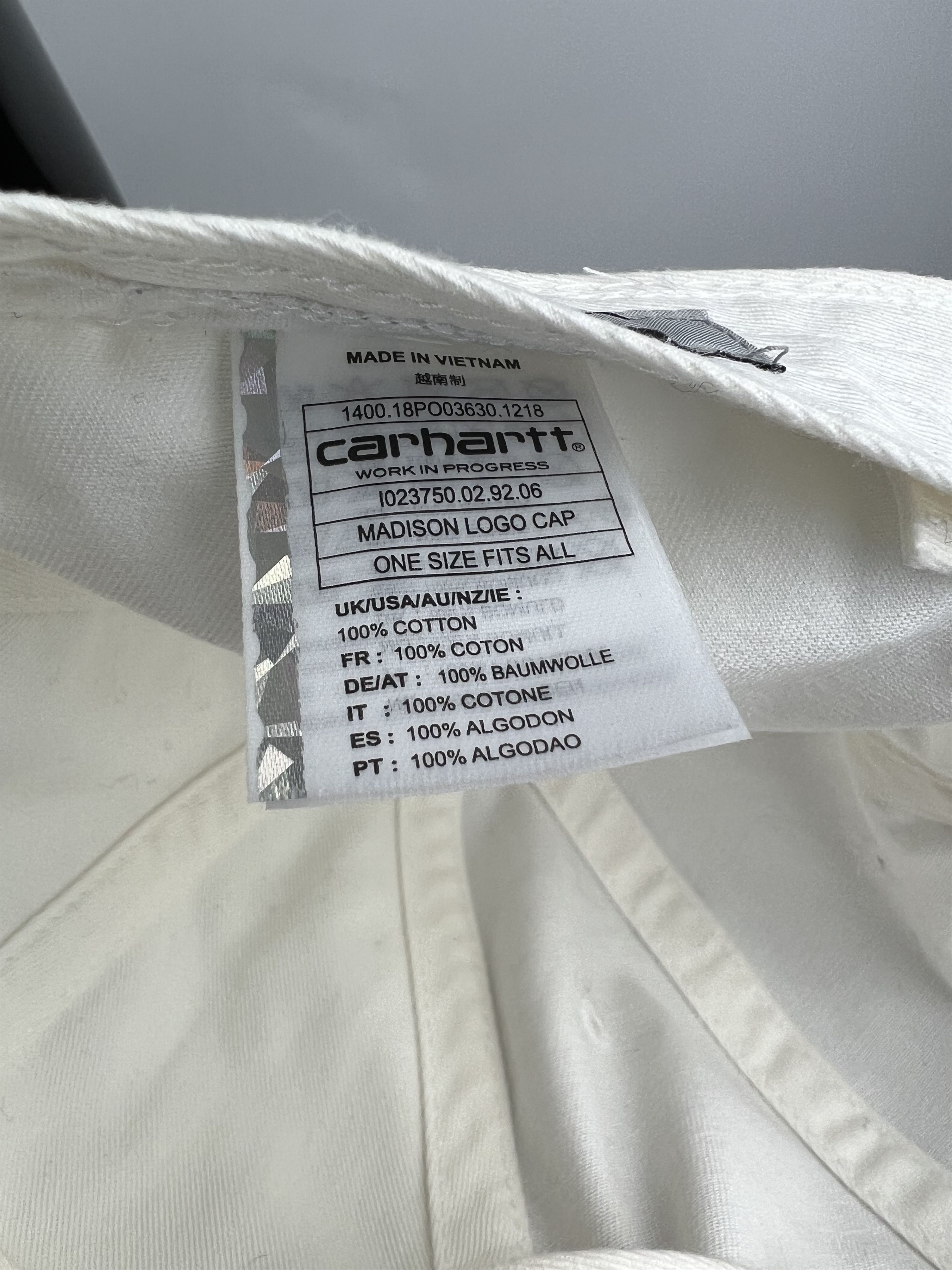 Carhartt Carhartt WIP Madison Logo Cap Men's One Size White Size ONE SIZE - 5 Thumbnail