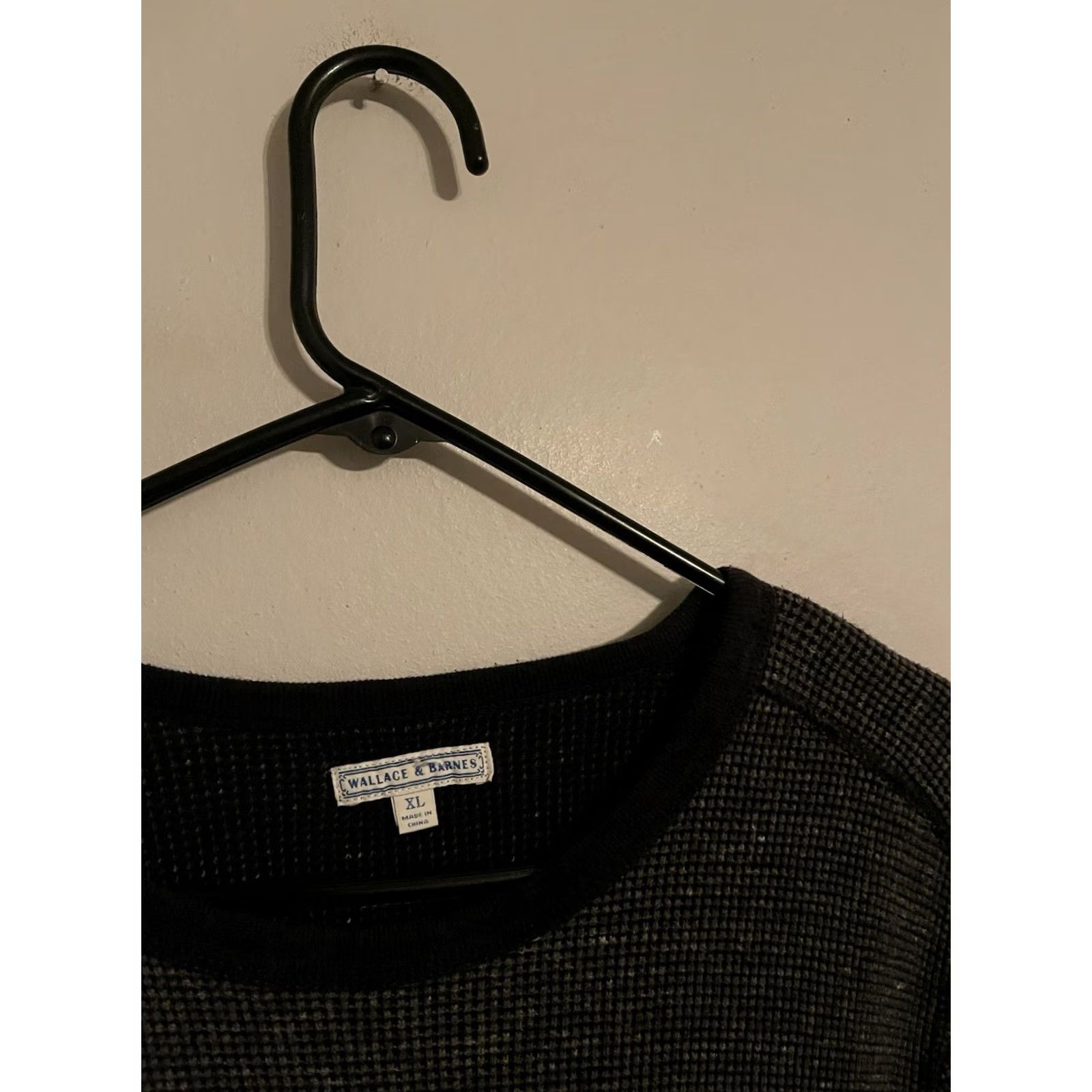 Wallace & Barnes Wallace & Barnes J.Crew 04987 Gray L/S Grid Waffle Thermal Shirt - Men's XL, Long Sleeve, 100% Cotton, Regular Size US XL / EU 56 / 4 - 2 Thumbnail