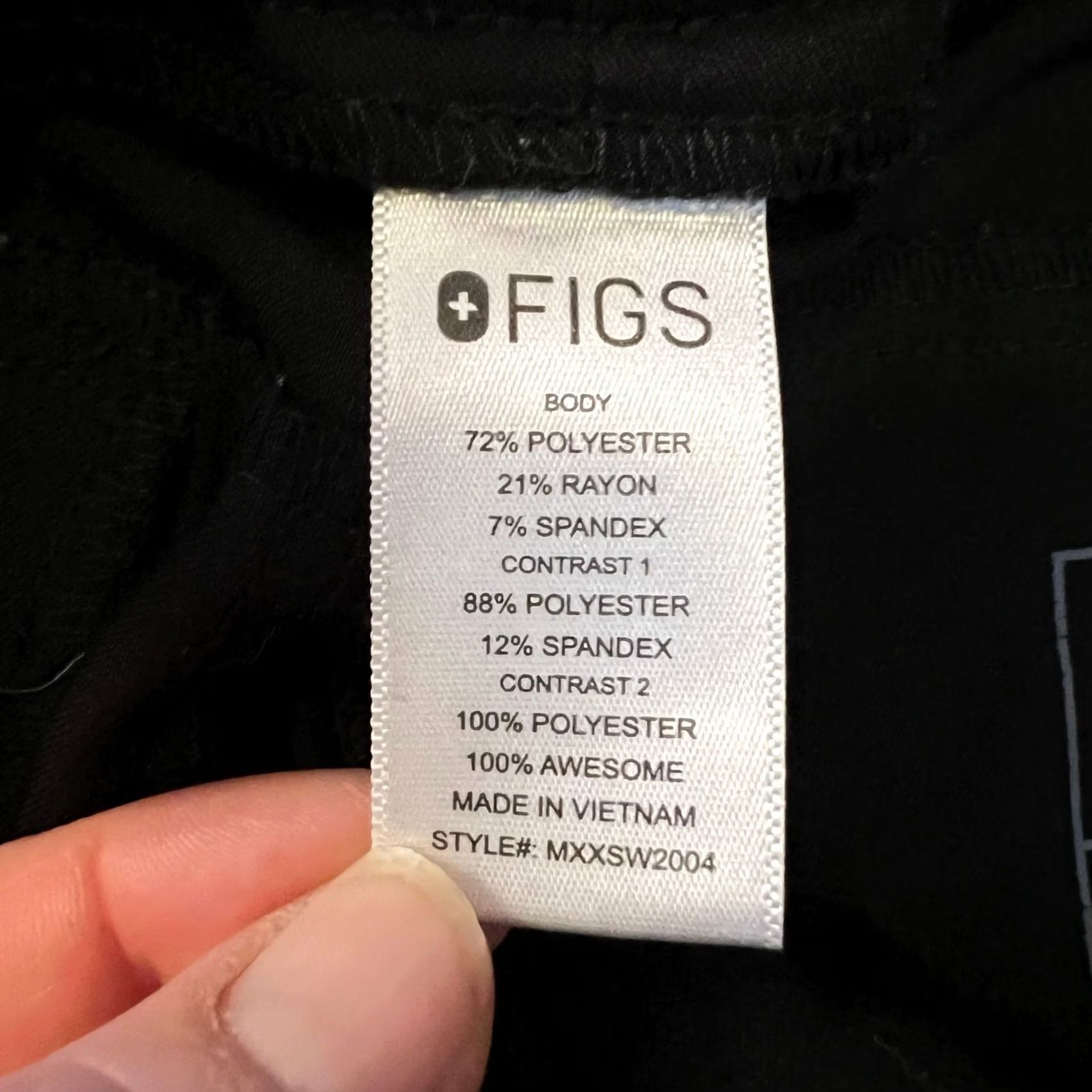 Vintage Figs Scrub Pants Mens Medium Black Tansen Jogger MXXSW2004 Size US 31 - 7 Thumbnail