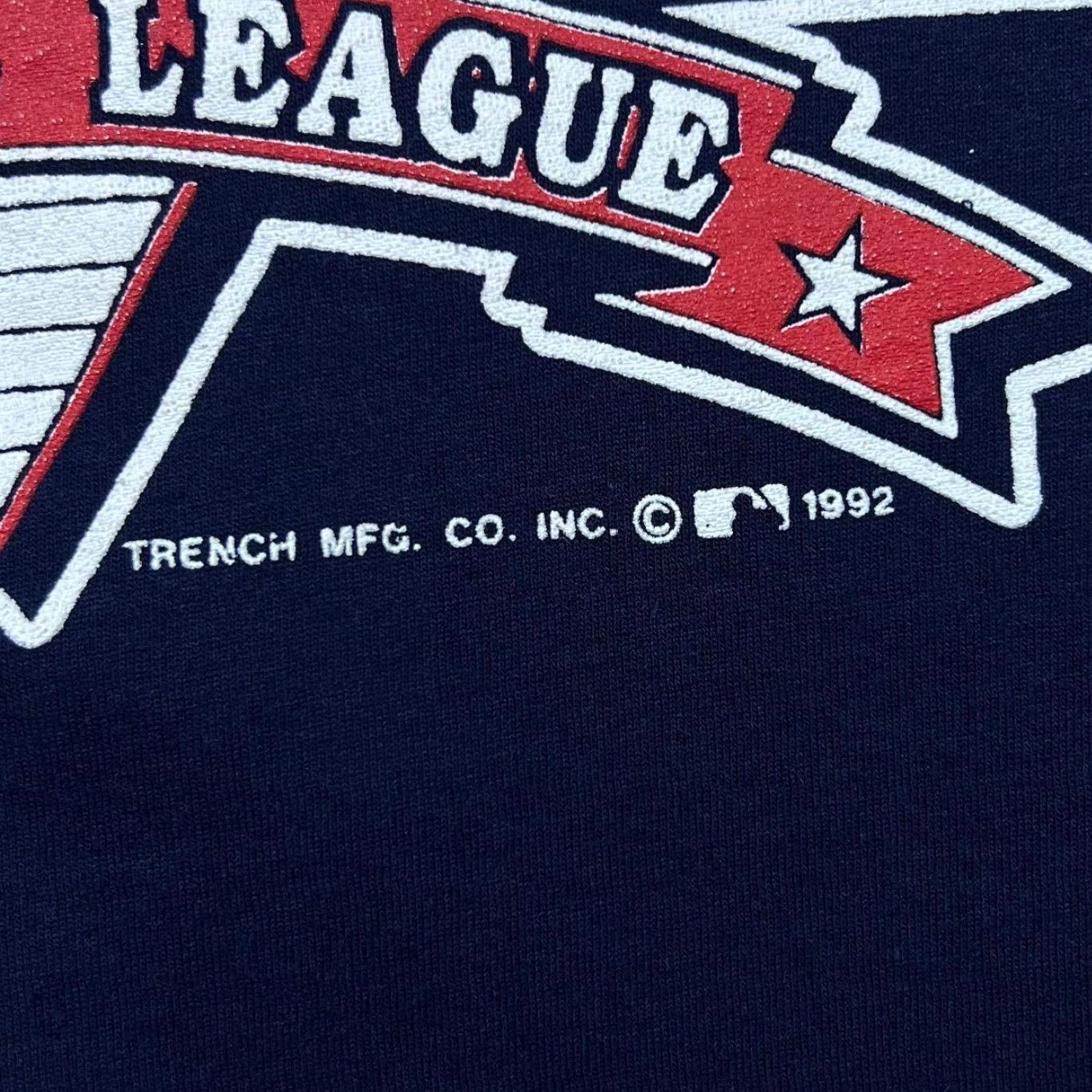 Vintage VINTAGE Screen Stars MLB Atlanta Braves Baseball Single Stitch T-Shirt L Mens Navy Blue 1992 Graphic Print 50/50 Regular Short Sleeve Round Neck Size US M / EU 48-50 / 2 - 5 Thumbnail