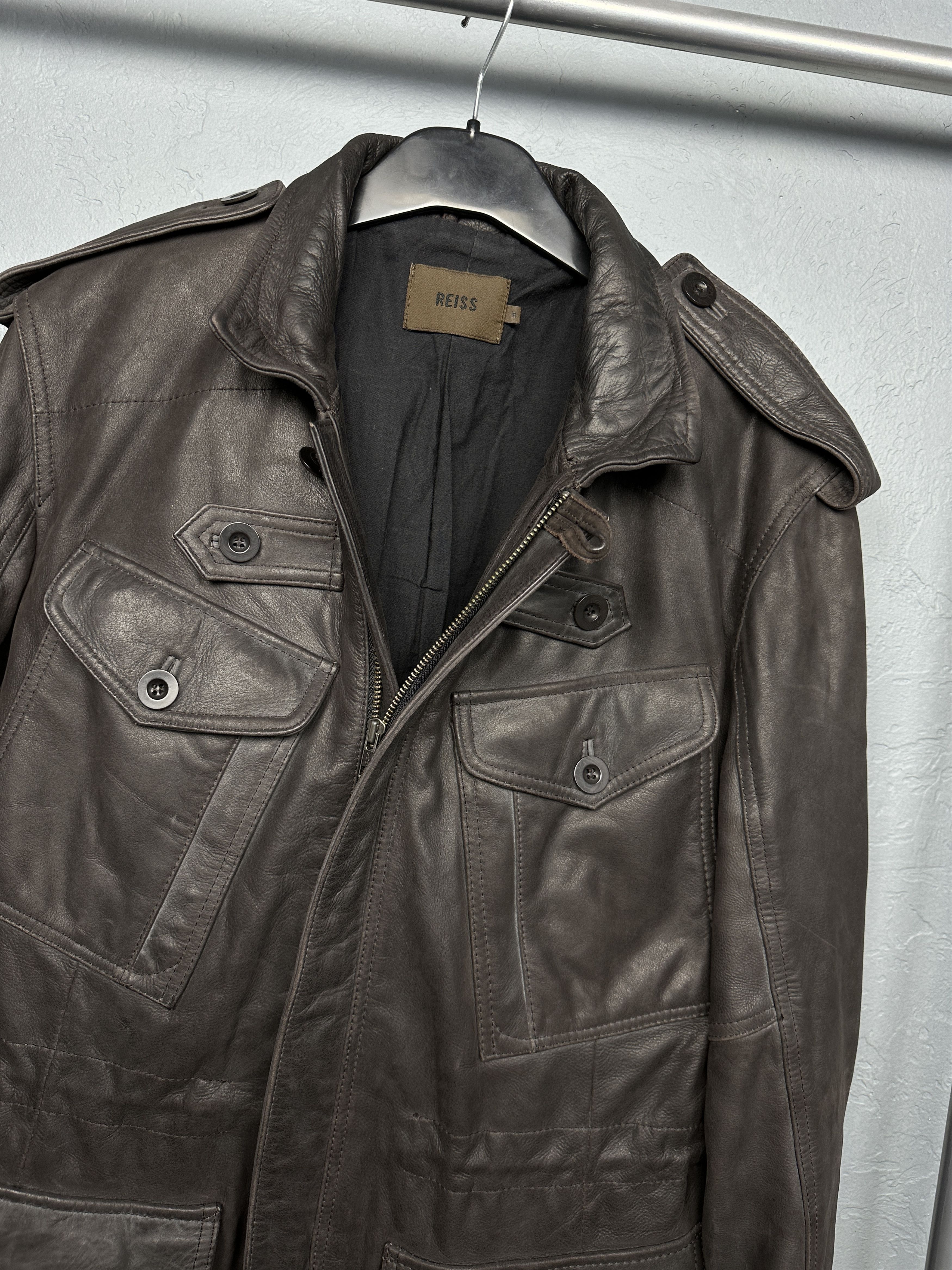 Reiss Reiss Mens Leather Jacket Size US M / EU 48-50 / 2 - 2 Thumbnail