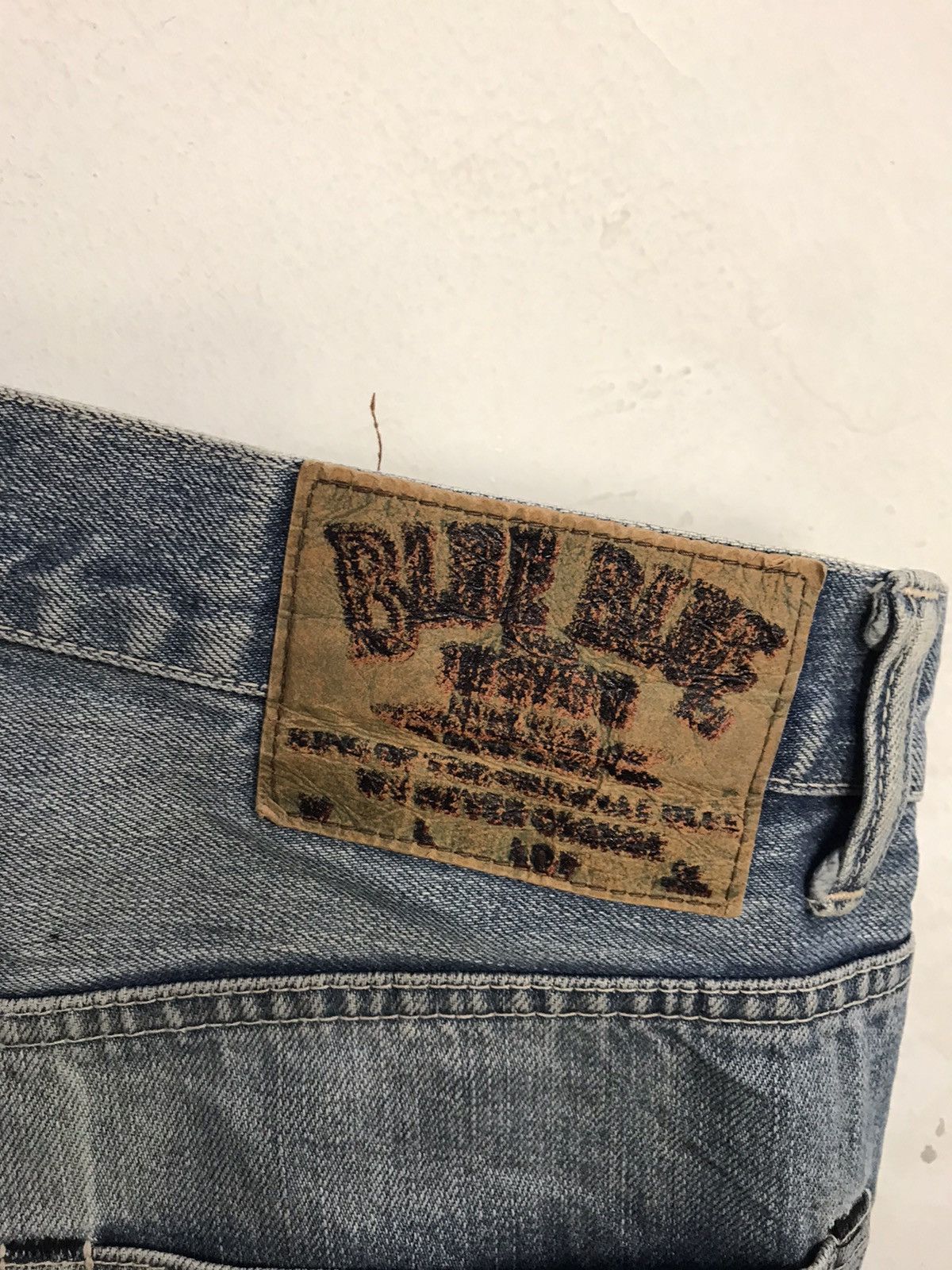 Blue Blue Japan Blue Blue Japanese Brand Beauty Faded Denim Straight Cut Size US 33 - 10 Thumbnail