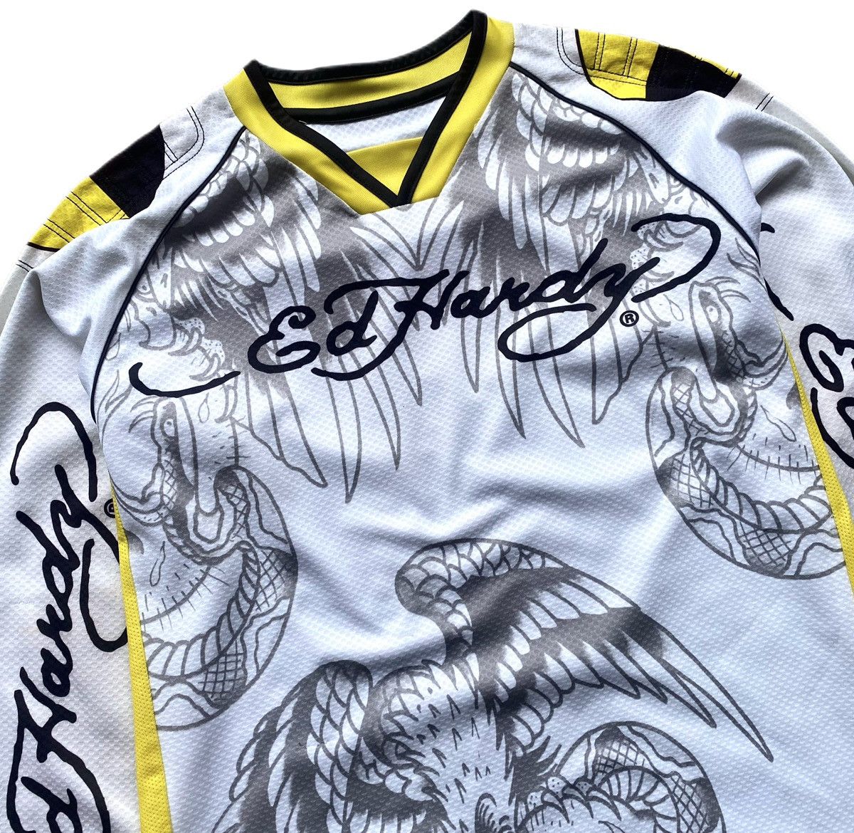 Christian Audigier × Ed Hardy × JNCO Ed Hardy Jersey Motorsports Vintage Y2k Rare Hype Racing. Size US L / EU 52-54 / 3 - 2 Thumbnail