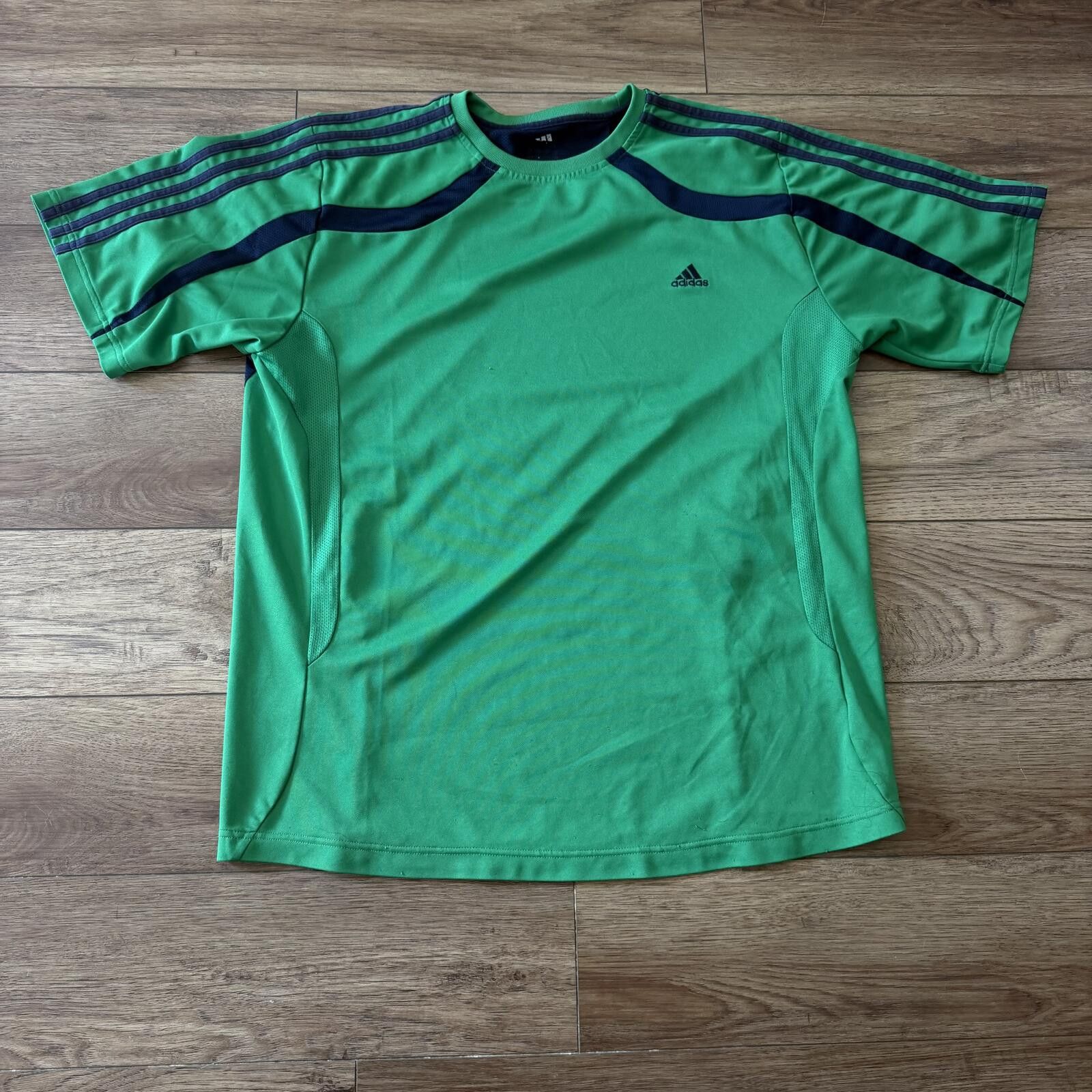 Adidas Vintage Y2K Adidas Clima 365 Cool Green Navy Atheltic Shirt Size US L / EU 52-54 / 3 - 1 Thumbnail