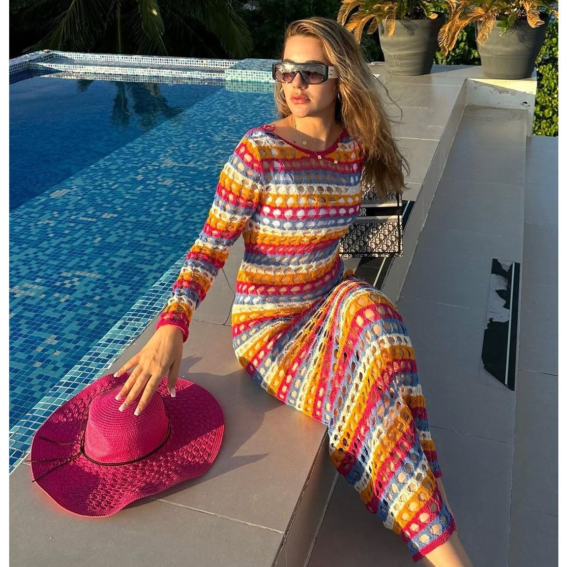 Mango LAST ONE!!! Mango Crochet Maxi Dress Resort Vacation NWT Size M / US 6-8 / IT 42-44 - 10 Thumbnail