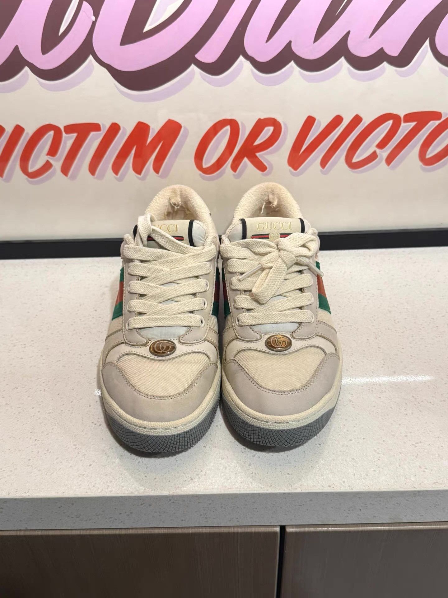 Gucci GUCCI Screener women’s vintage dirty sneakers Ｑ20 Size US 5.5 / IT 35.5 - 2 Thumbnail