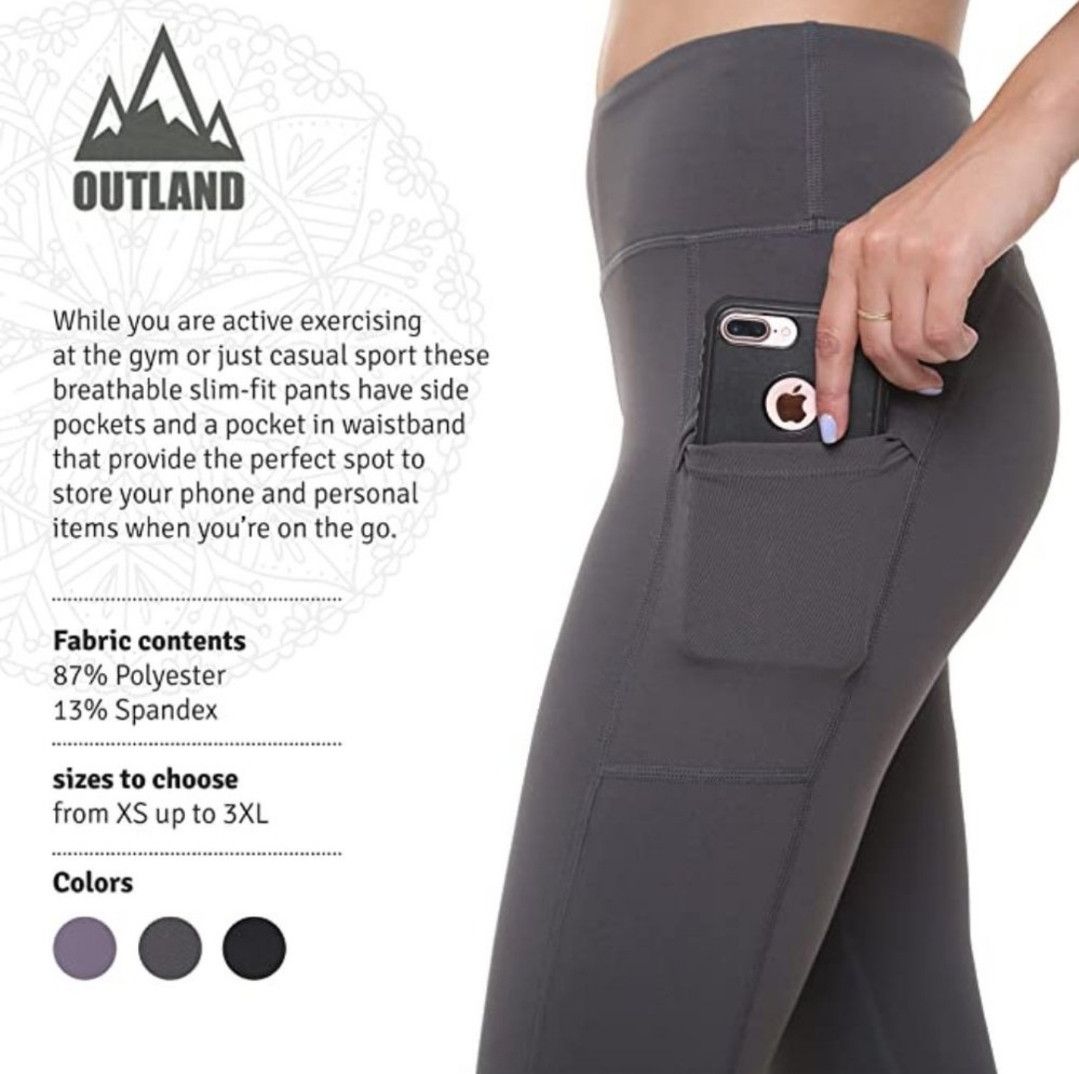 Other Outland XL/XXL NEW Leggings Full Length High Waisted Pockets Size 36" / US 14 / IT 50 - 11 Thumbnail
