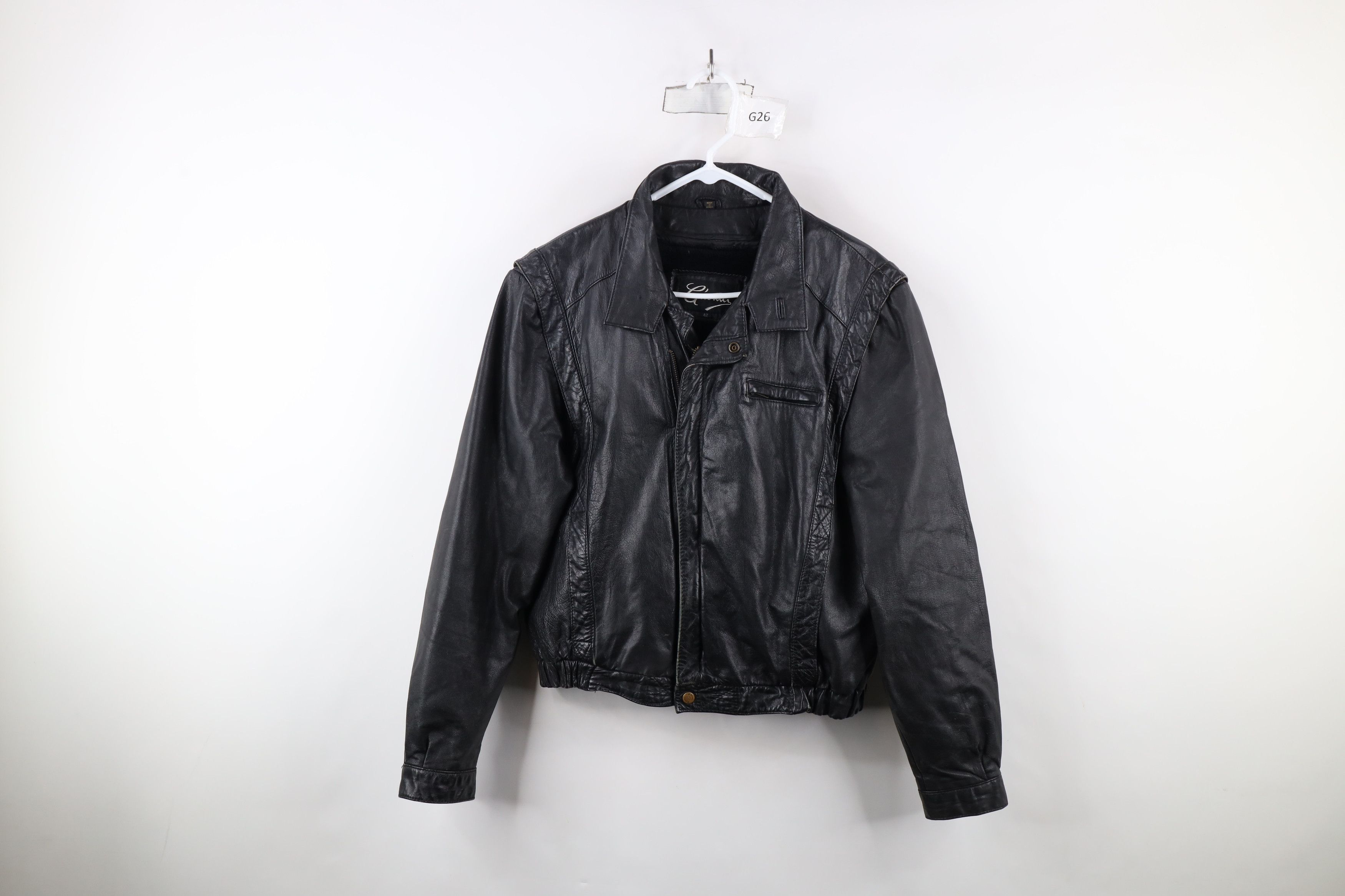 Vintage Vintage 80s 90s Streetwear Leather Cafe Racer Bomber Jacket Size US XXL / EU 58 / 5 - 1 Thumbnail
