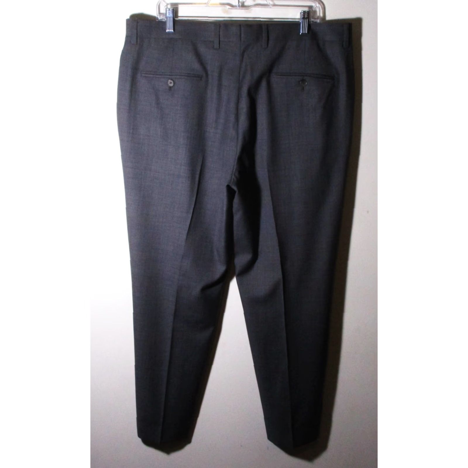 Tommy Hilfiger TOMMY HILFIGER Gray 100% Wool Flat Dress Pants Men 38W 29L Size US 38 / EU 54 - 3 Thumbnail