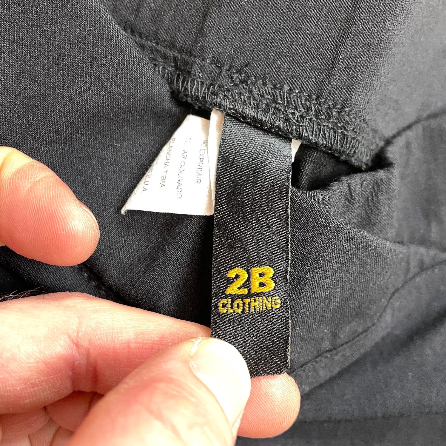 Vintage 2B Clothing Sweatpants Women Small Black Solid Stretch Rayon Nylon Spandex 24x30 Jersey Low Rise Inseam 30 in Size 42" / US 20 - 6 Thumbnail
