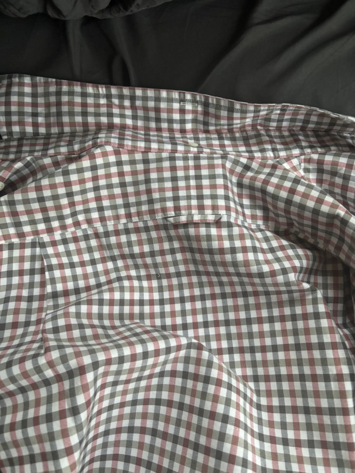 Thom Browne Thom Browne Check Button-Up Shirt (Red/Grey/White) Size US S / EU 44-46 / 1 - 11 Thumbnail