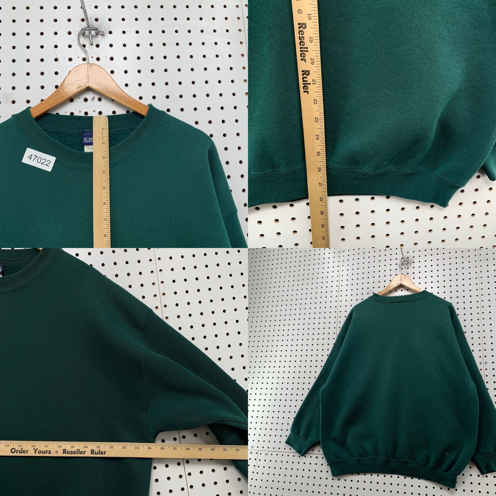 Vintage VINTAGE Honors Fleece Sweatshirt Crewneck Green Mens XL 90s United States Made In Usa Size US XL / EU 56 / 4 - 8 Thumbnail