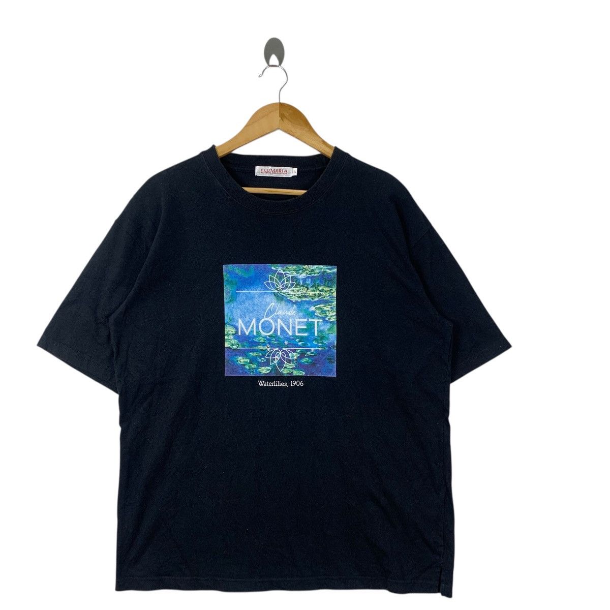 Vintage Vintage CLAUDE MONET WATERLILIES Plumeria Museum Tee Shirt Size L / US 10 / IT 46 - 4 Thumbnail