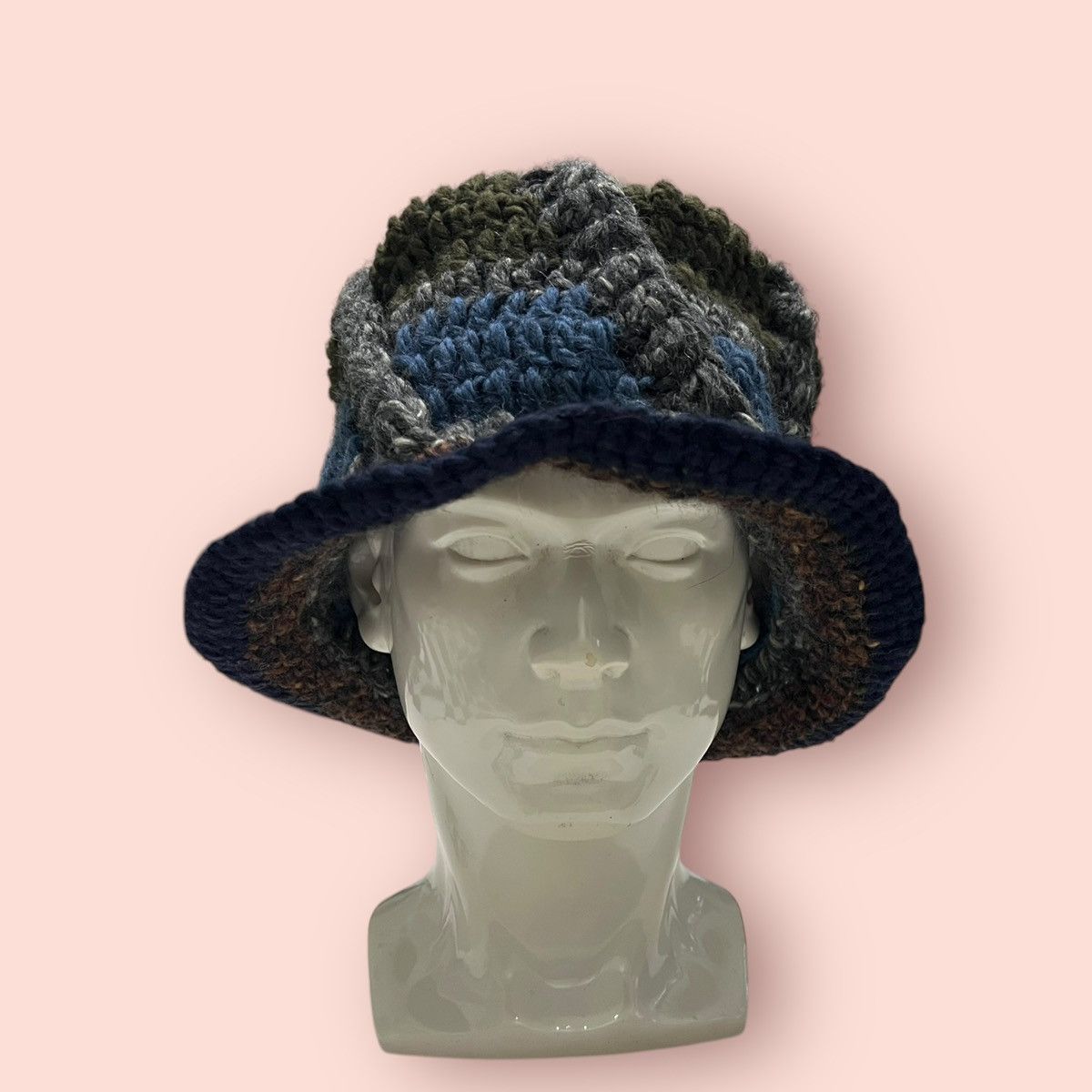 14th Addiction × Japanese Brand × Vintage VINTAGE LIGA FELIZ JAPAN CROCHET KNITTED BUCKET HAT Size ONE SIZE - 3 Thumbnail