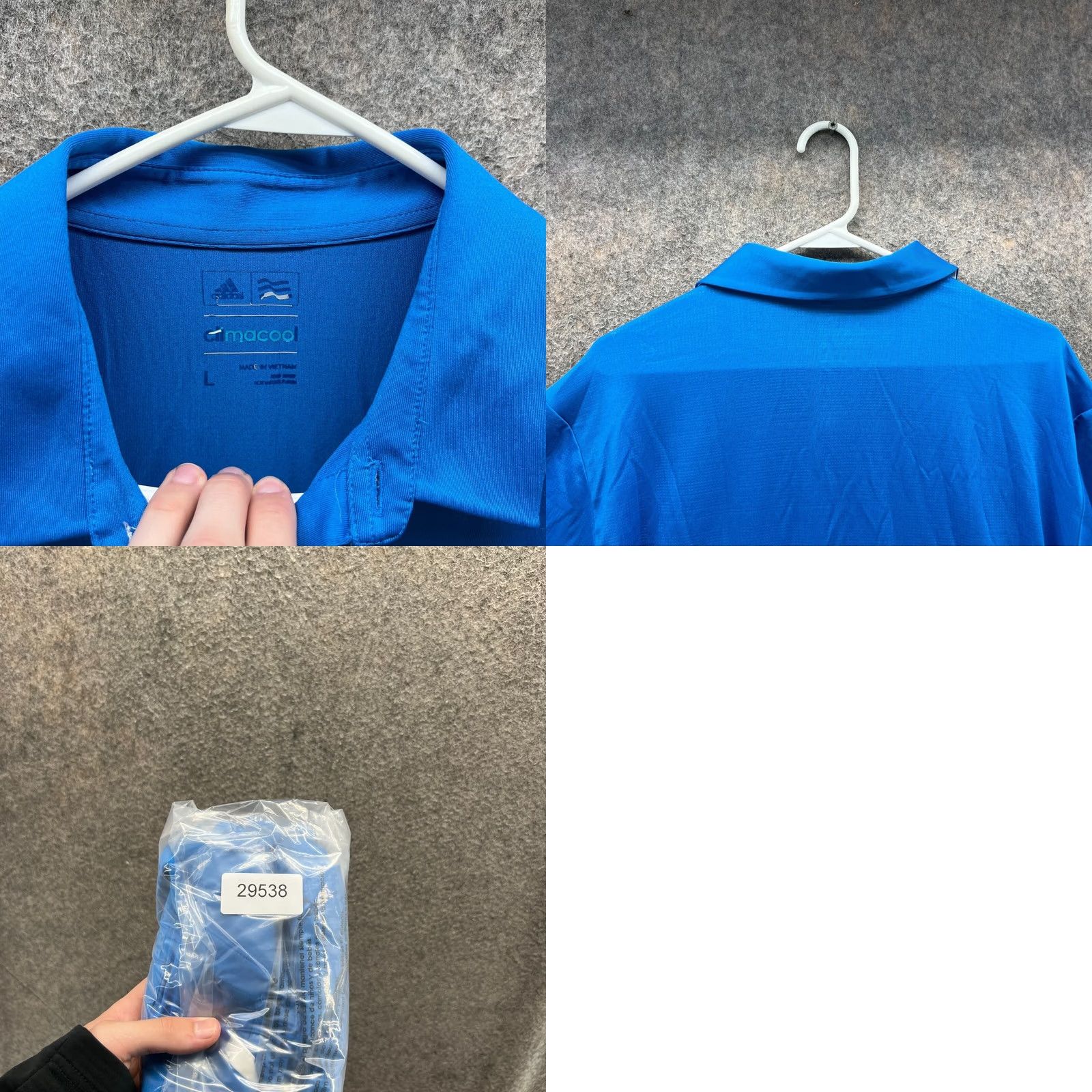 Adidas VINTAGE Adidas Polo Shirt Mens Large Royal Blue Climacool Golf Golfer Athletic Trefoil Shirt Mens Large Blue Adidas Golf Preppy 90s Size US L / EU 52-54 / 3 - 9 Thumbnail