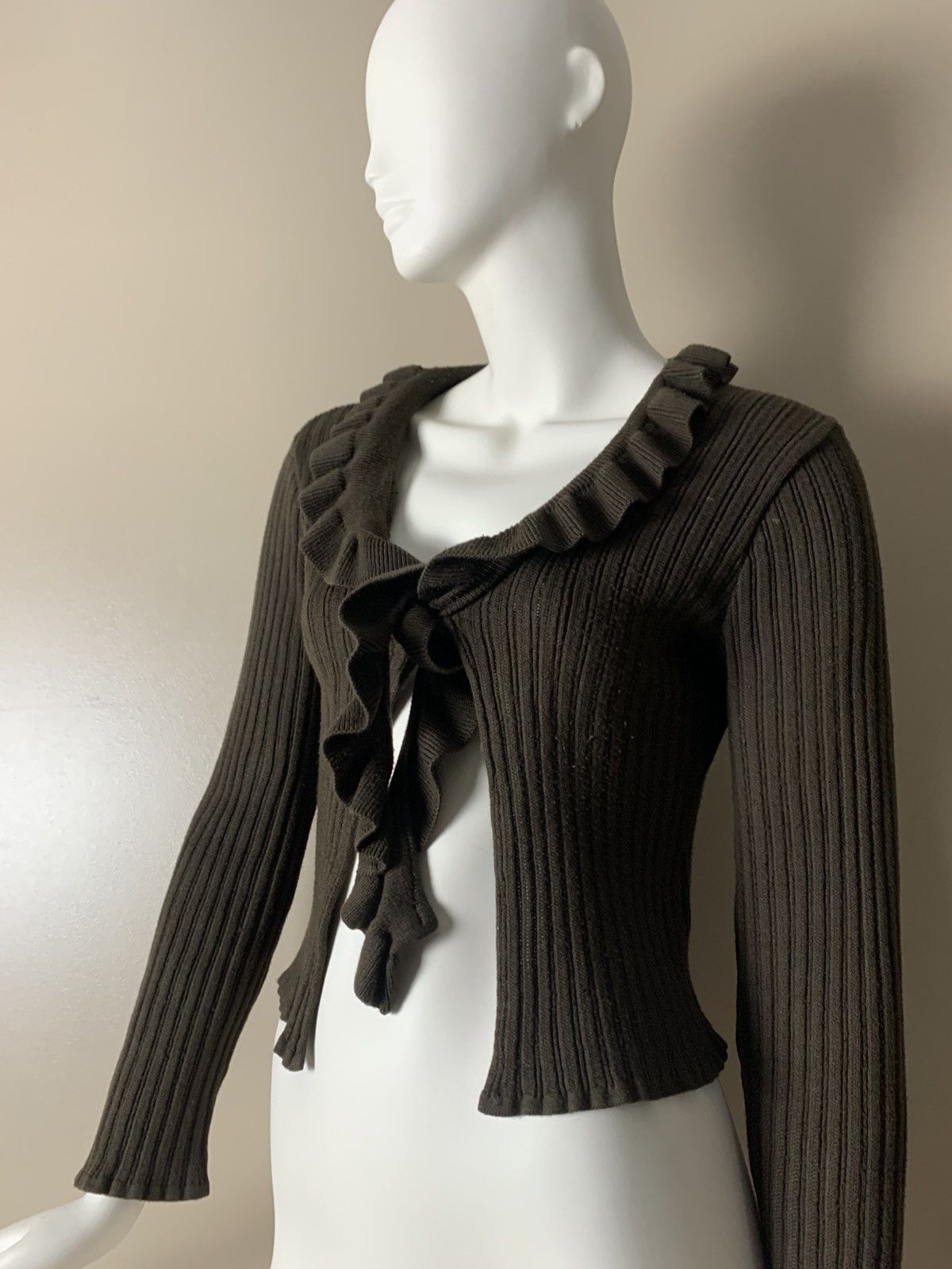 If Six Was Nine VINTAGE CROPPED BOLERO CACHE CACHE SWEATER Size M / US 6-8 / IT 42-44 - 2 Thumbnail