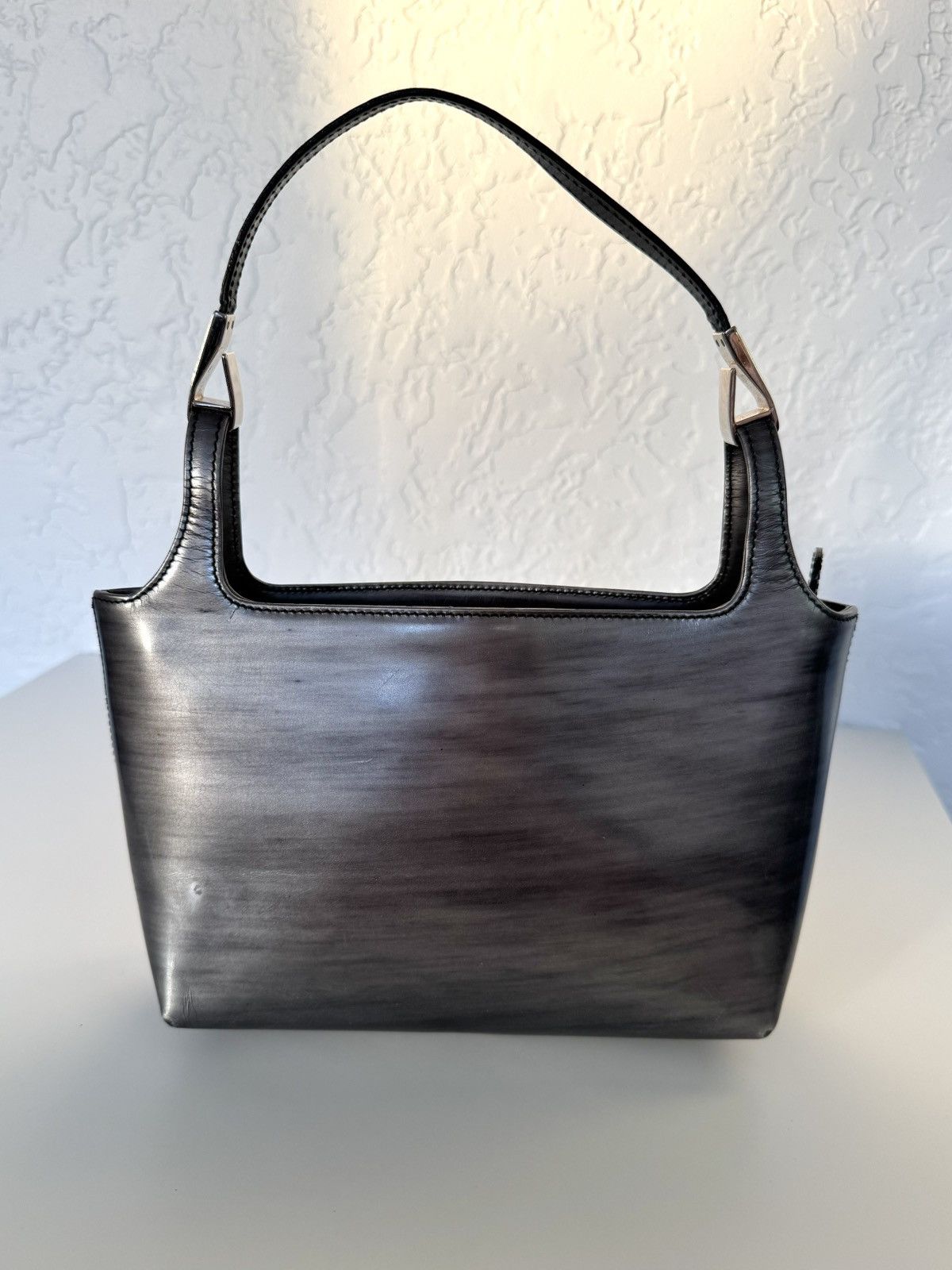Gucci ★0% TAX★ Y2K GUCCI TOM FOR ERA METALLIC GUNMETAL HANDBAG Size ONE SIZE - 2 Thumbnail