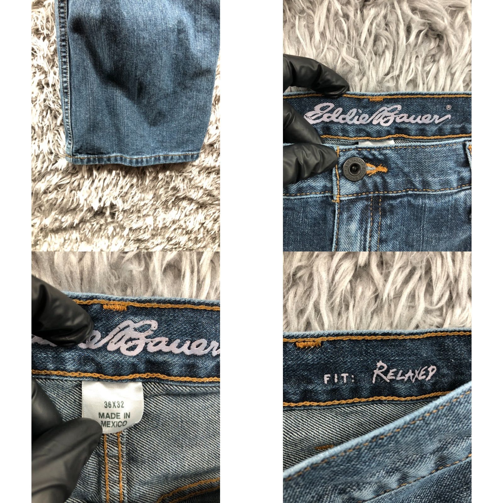 Eddie Bauer Eddie Bauer Jeans Relaxed Straight 36x32 Mens Blue Medium Wash Comfort 5-Pocket Denim Belt Loops Modern Classic American Mens Jeans Size US 36 / EU 52 - 8 Thumbnail