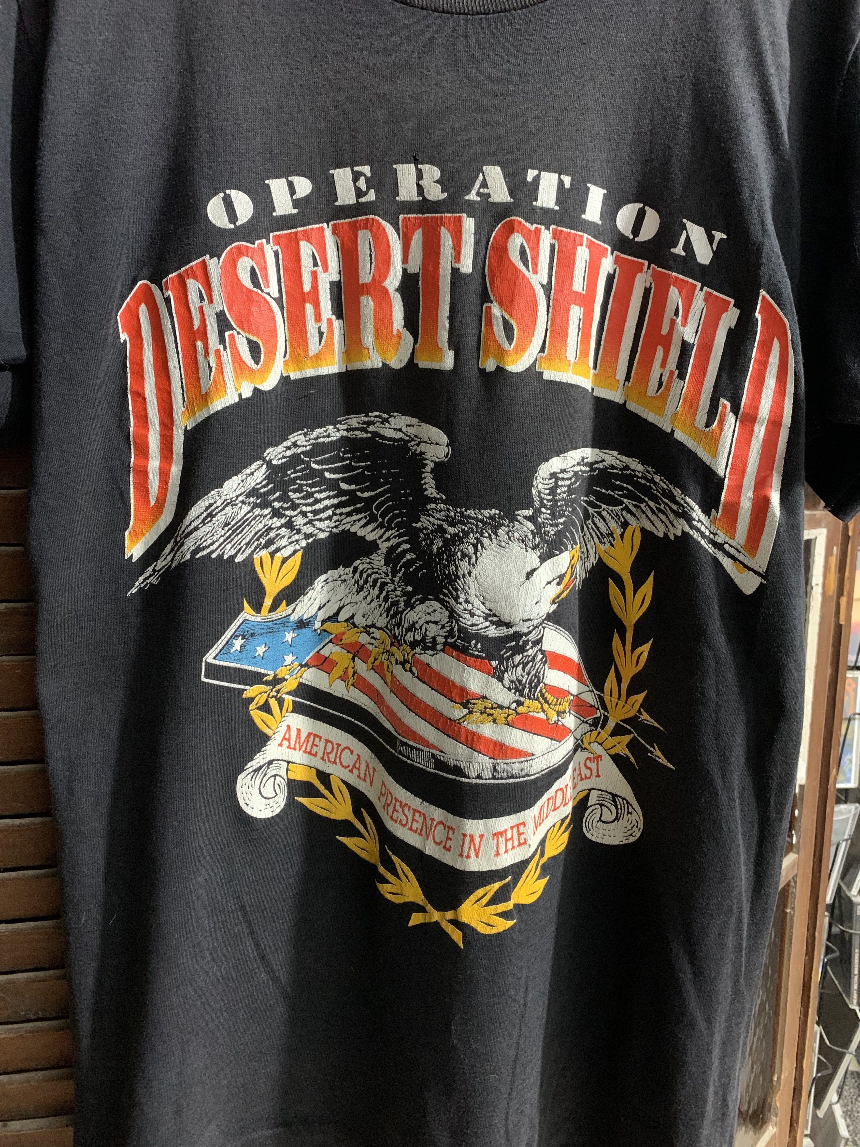 Vintage Operation Desert Shield American Presence In TheMiddle East Size US M / EU 48-50 / 2 - 2 Thumbnail