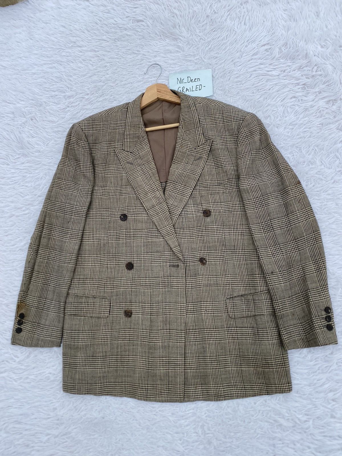 Issey Miyake Rare Vintage Issey Miyake Checkered Brown Blazer Size 38R - 3 Thumbnail