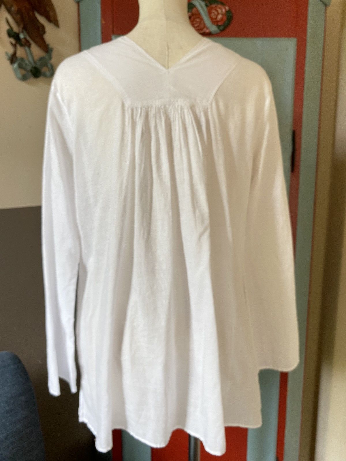 45rpm 45 RPM white V-neck blouse Size XS / US 0-2 / IT 36-38 - 5 Thumbnail
