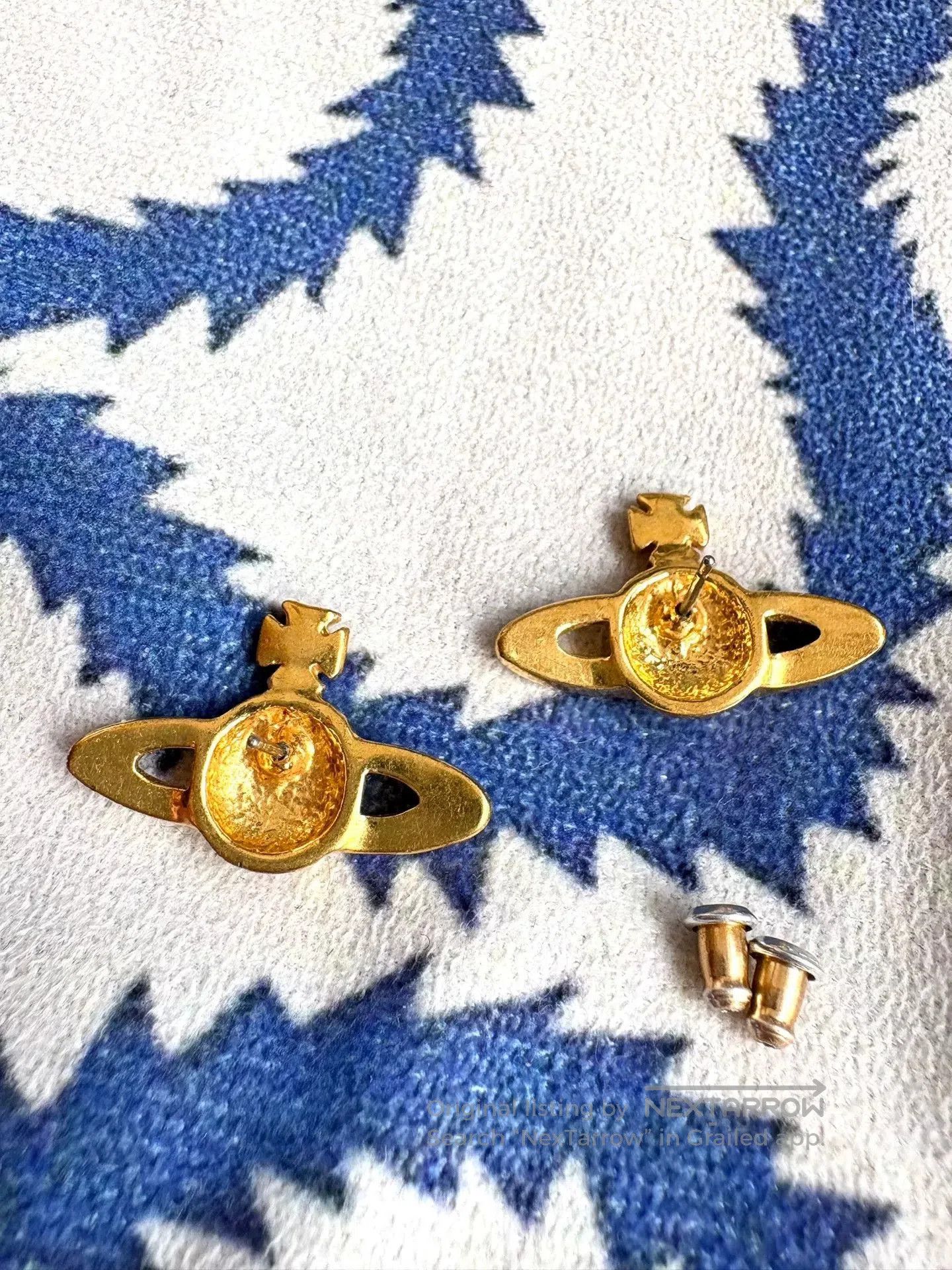 Vivienne Westwood vivienne westwood gold enamel saturn earrings. Size ONE SIZE - 3 Thumbnail