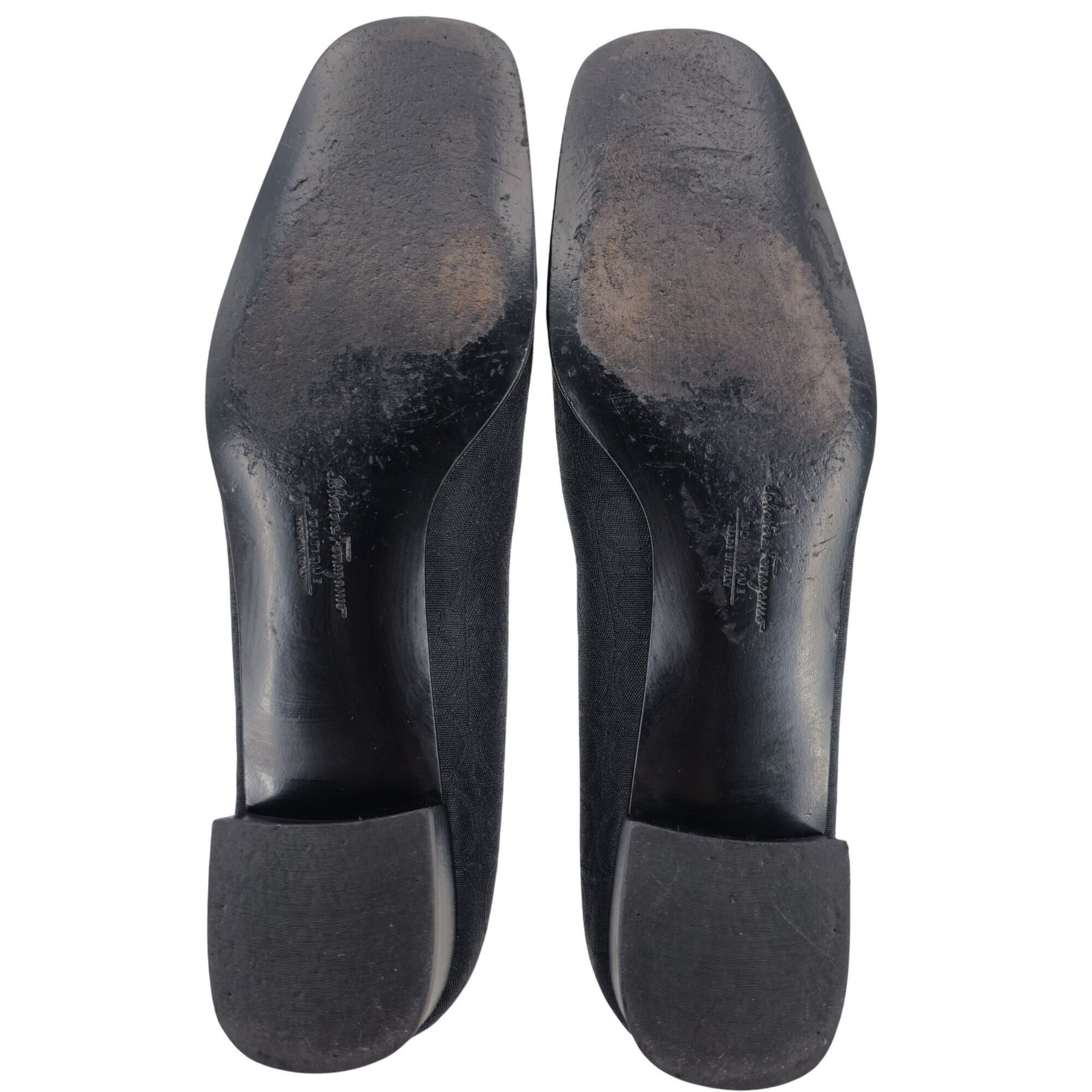 Salvatore Ferragamo Salvatore Ferragamo Italy Womens 8AA Black Signature Gancini Size US 8 / IT 38 - 7 Thumbnail