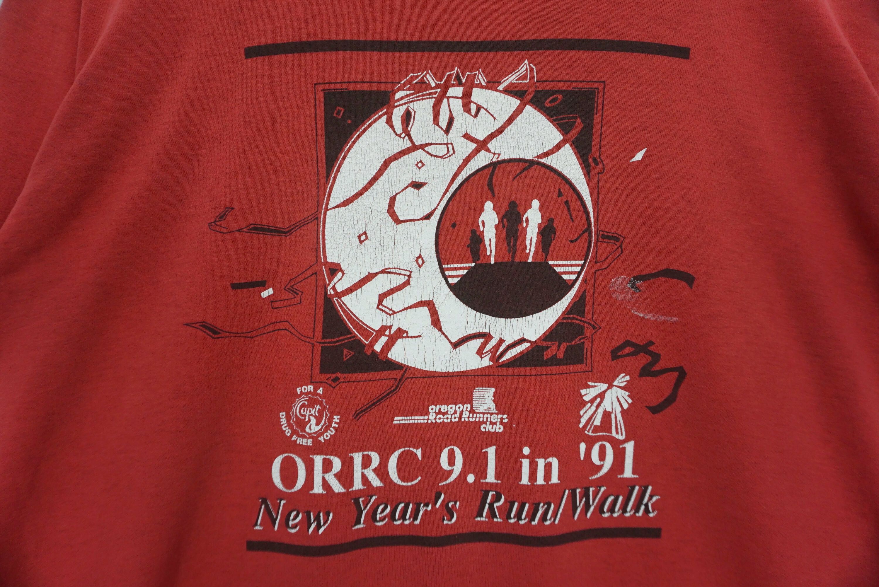 NCAA Vintage Oregon Road Runners Club Tee 90s New Year's Run Walk Size US M / EU 48-50 / 2 - 6 Thumbnail
