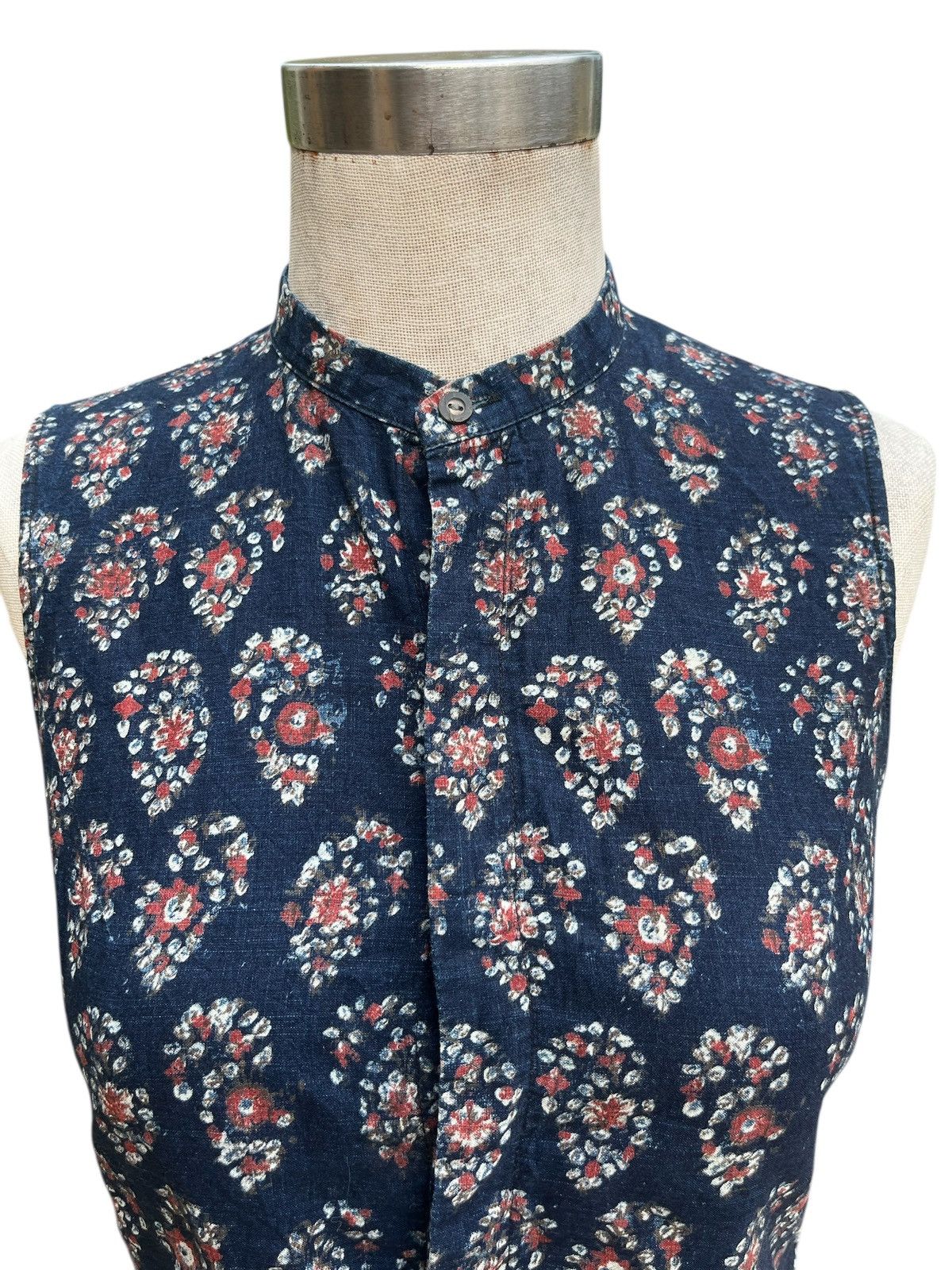 45rpm Sleeveless indigo printed blouse Size S / US 4 / IT 40 - 2 Thumbnail